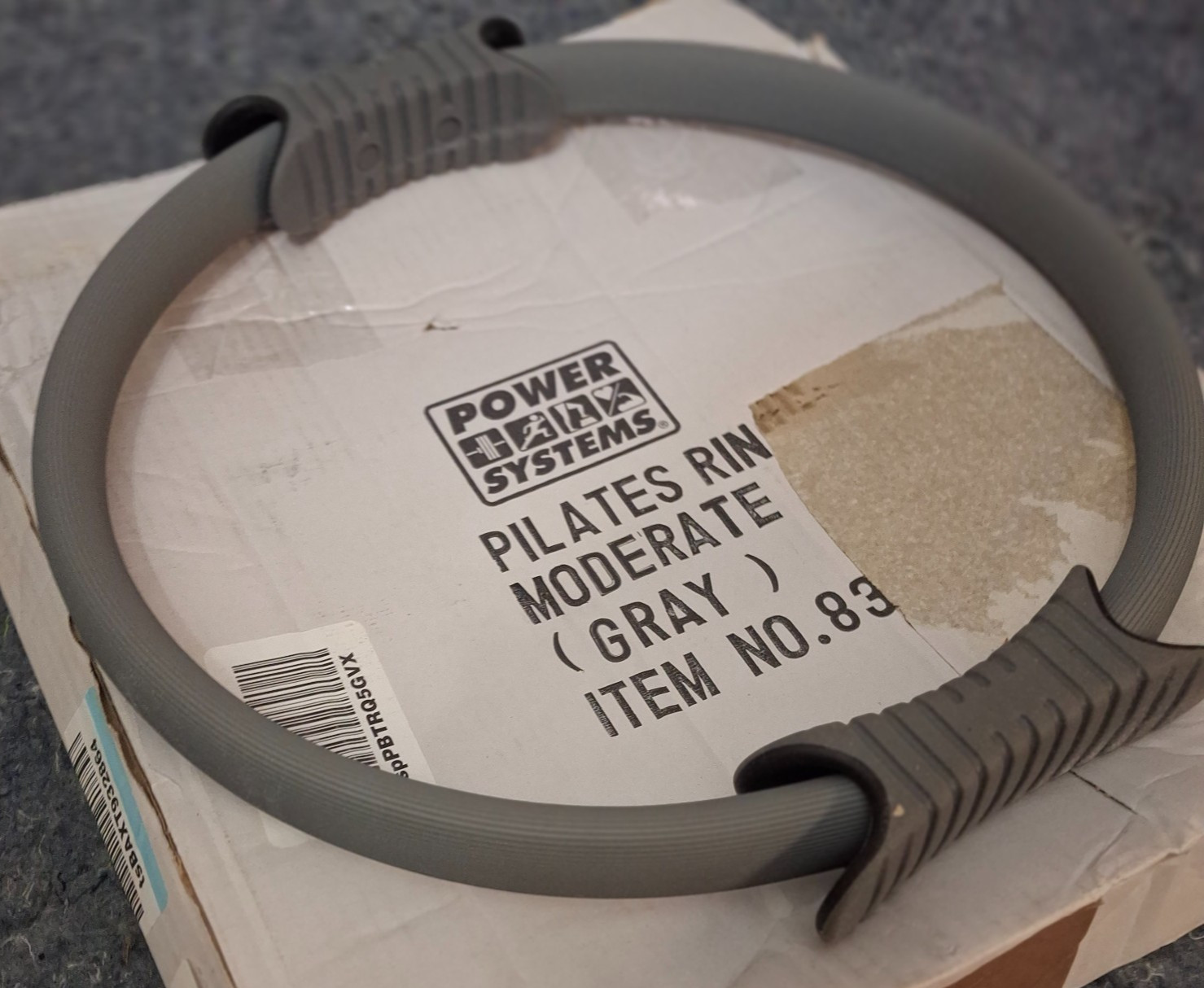 Power Systems Pilates Ring Moderate Gray 15&Prime; Round Circle Fitness Toning Yoga