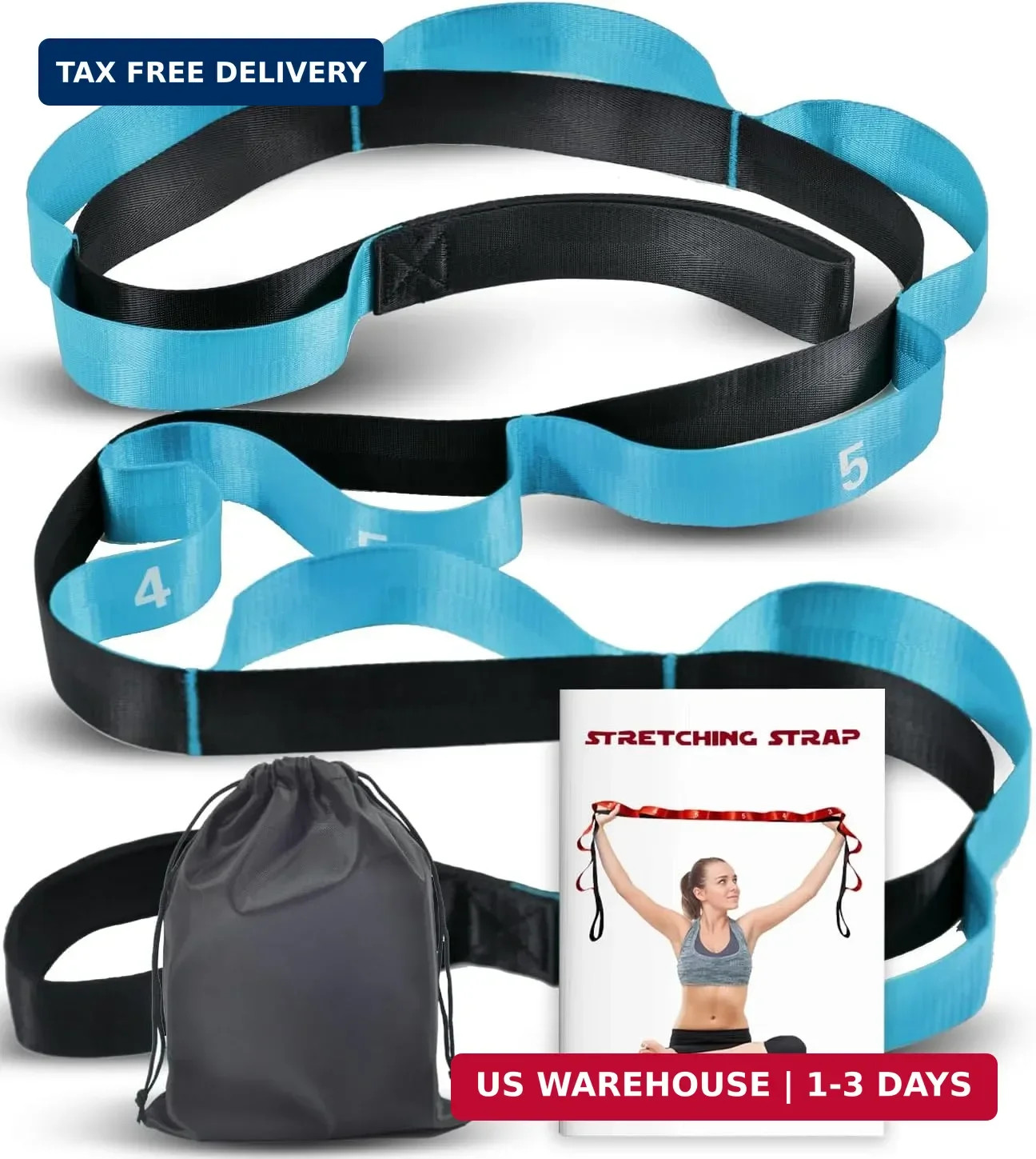Acozycoo Stretching Strap with Loops for Physical Therapy,Yoga Strap for Stretch