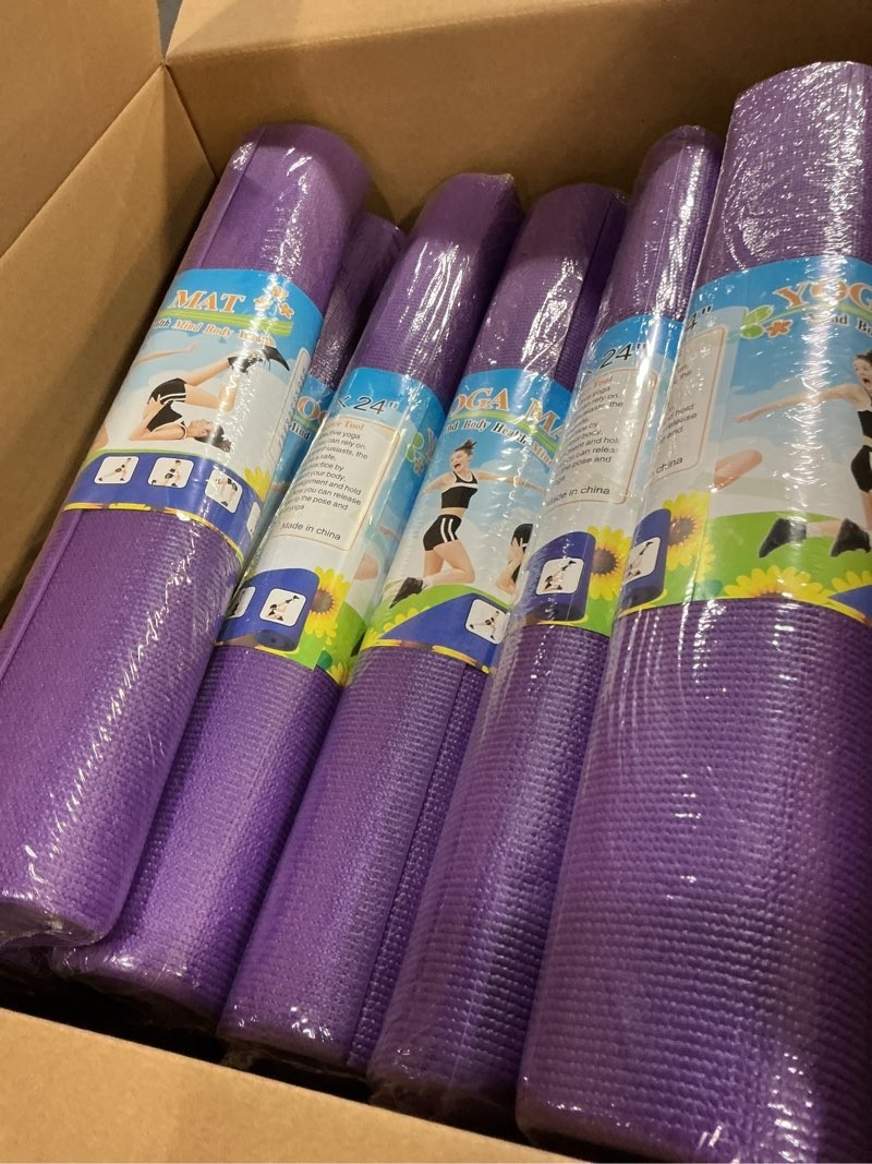 3 mm Thick Yoga Mat, Exercise Workout Non Slip Fitness Pad for Women