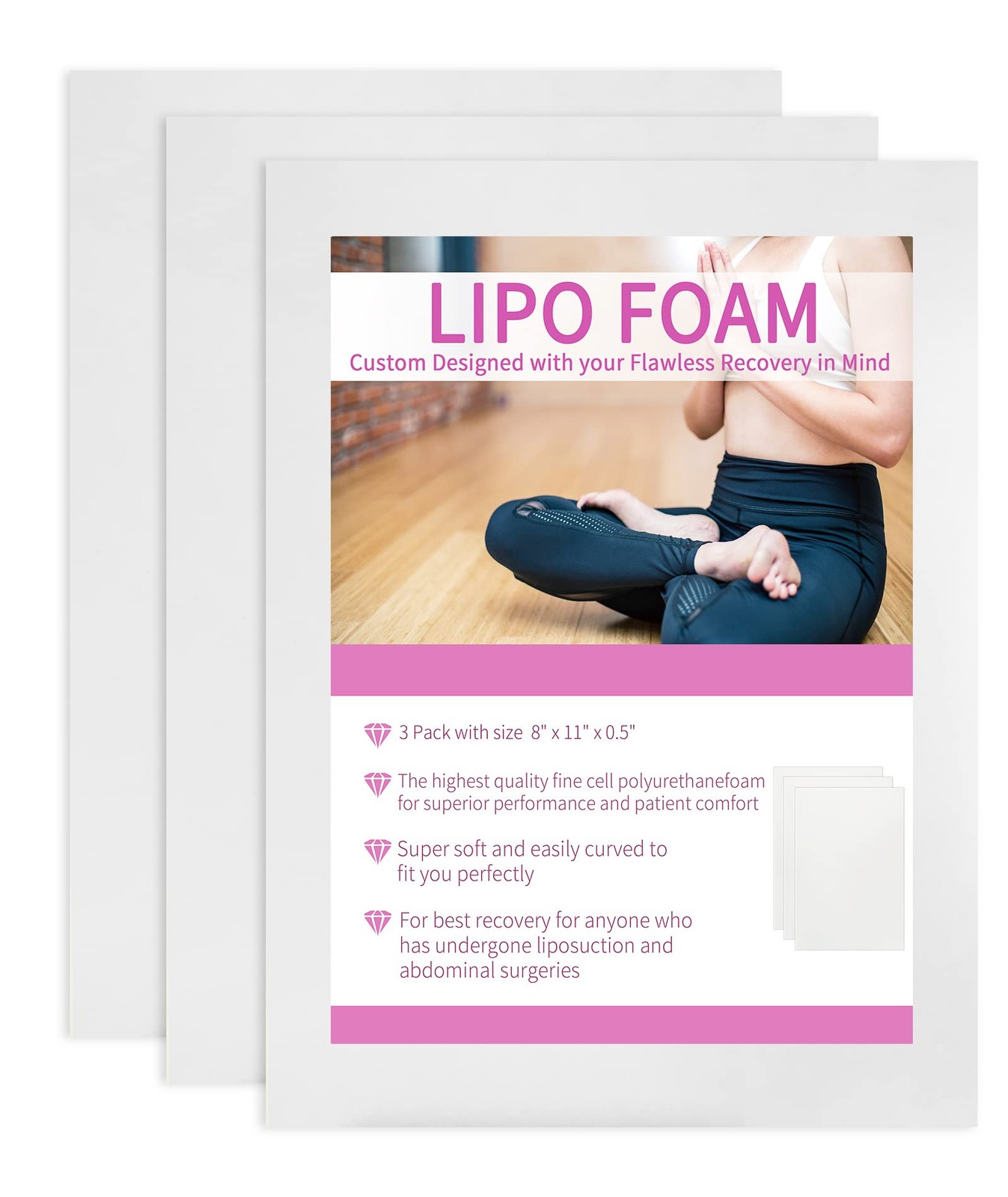 Birllaid Lipo Foam Pads, Bbl Boards,Help Out When Using Ab 8*11&Prime;, White