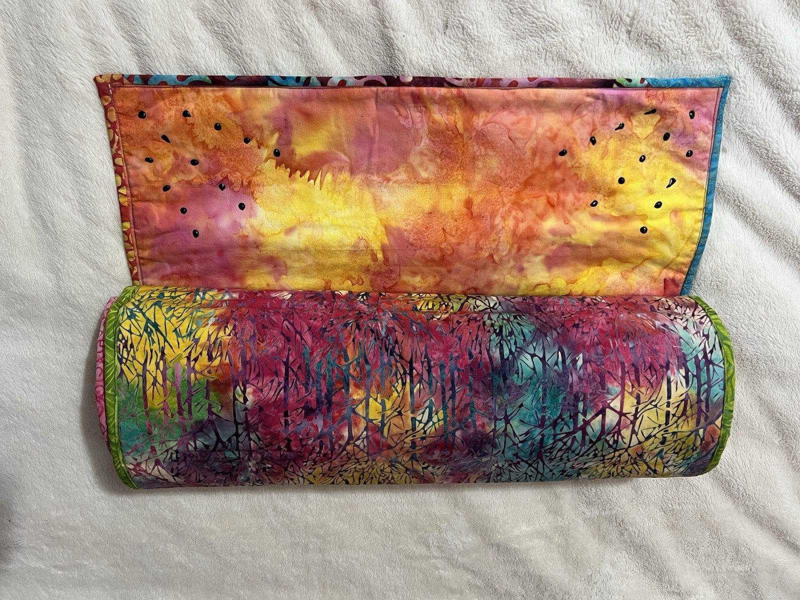 Hand Dyed Batik Fabric Yoga Mat
