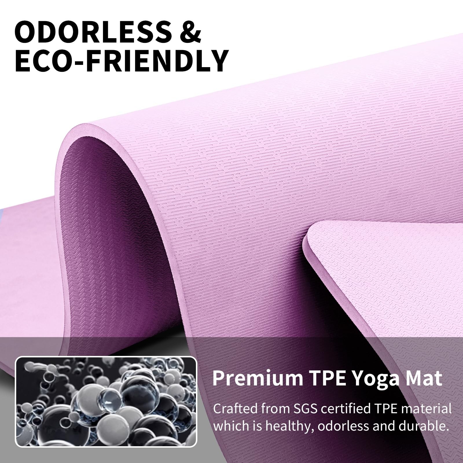 Extra Long TPE Yoga Mat 79&Prime; x 40” x 1/2&Prime; Thick Non-slip Exercise Mat for Home…