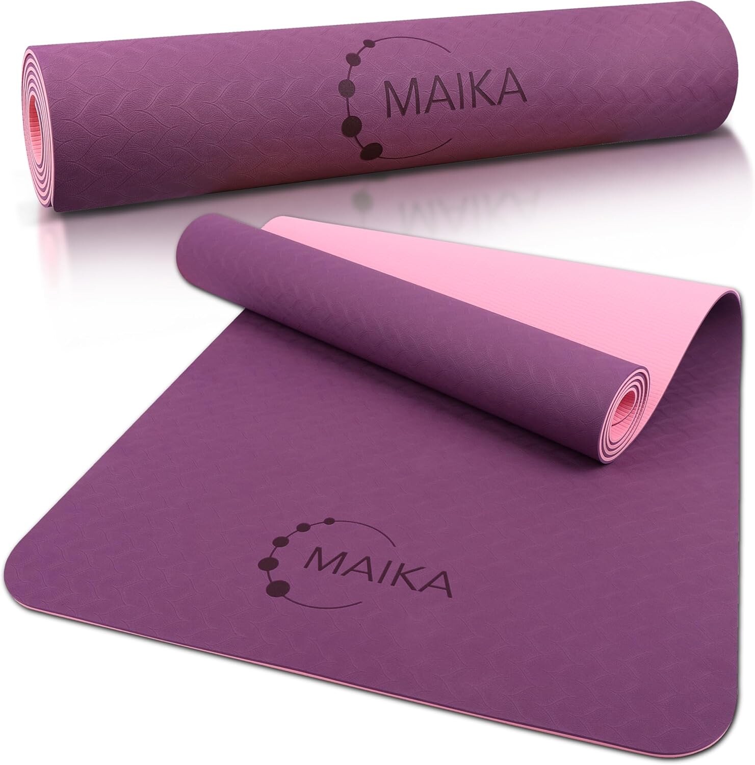 Yoga Mat Non Slip, Pilates Fitness Mats, Eco Friendly, Anti-Tear 1/4&Prime; Thick