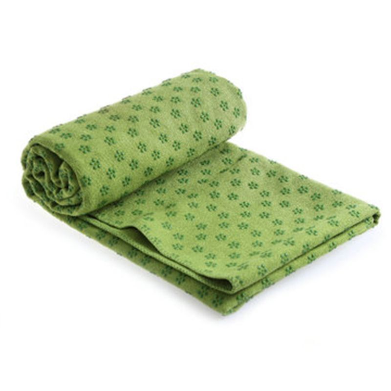 Yoga Mat Sports Sweat-absorbent Plum Pattern Embellishment Yoga Towel