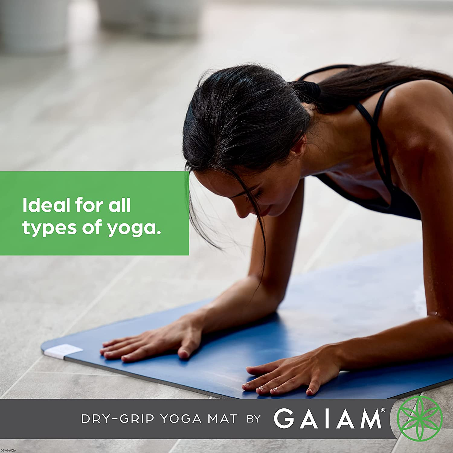 Dry-Grip Yoga Mat – 5Mm Thick Non-Slip Exercise & Fitness Mat for Standard or Ho