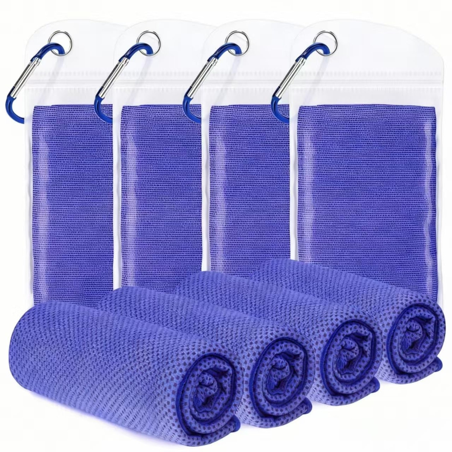 Cooling Towel 4 Pack 40&Prime;x12&Prime;, Instant Cold Gym Towel for Men Women, Soft Brea…