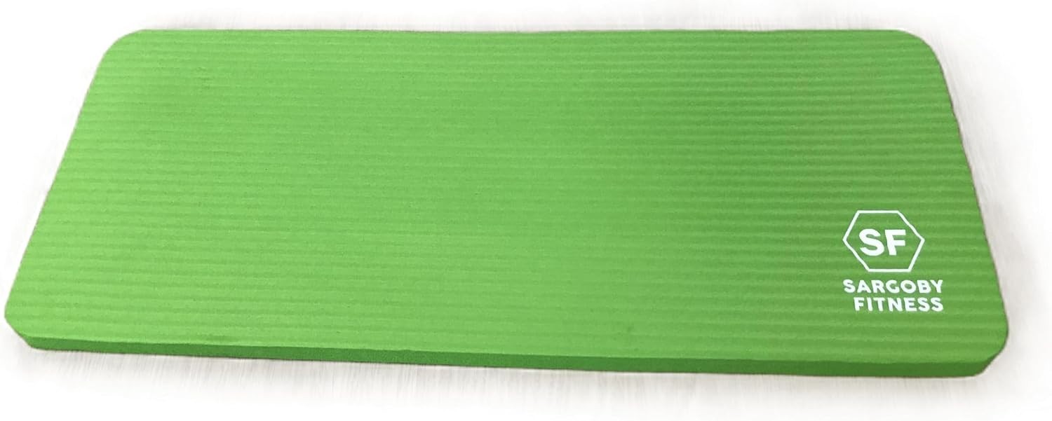 Yoga Knee Pad Cushion 0.6 Inch Thick Foam for Exercise Support Green