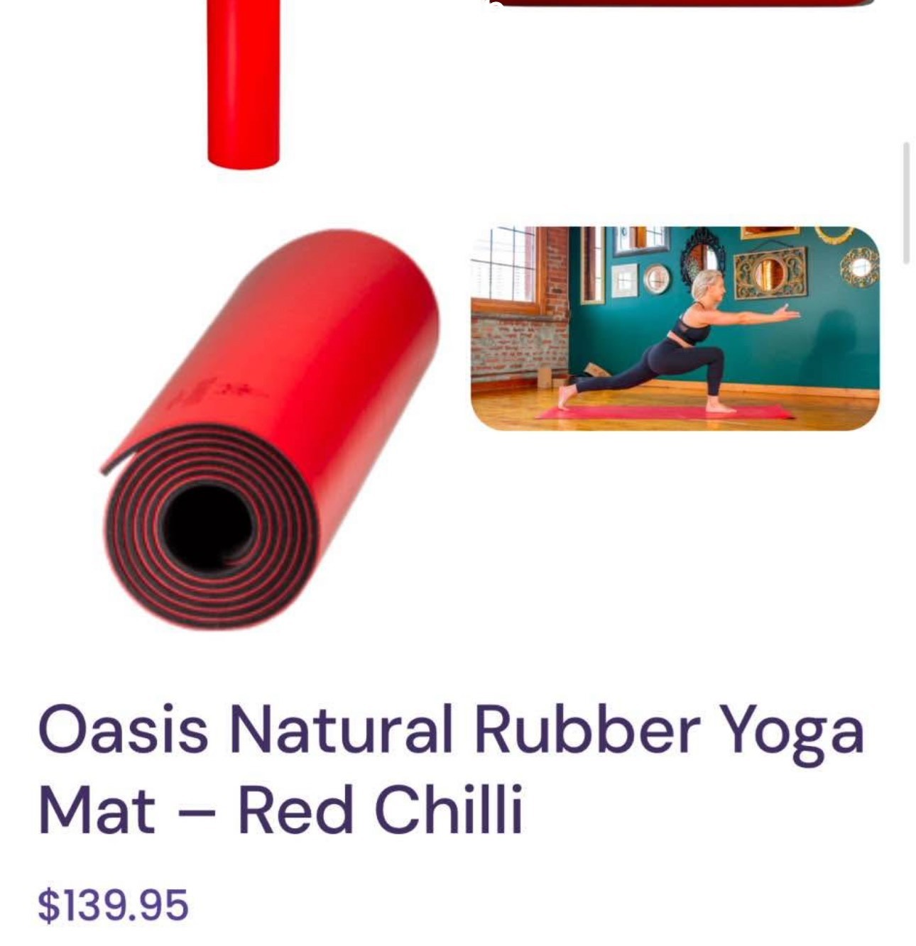 Tranquil-Oasis Natural Rubber 5mm Yoga Mat-Red Chili w/carry strap – B07L43JZMV