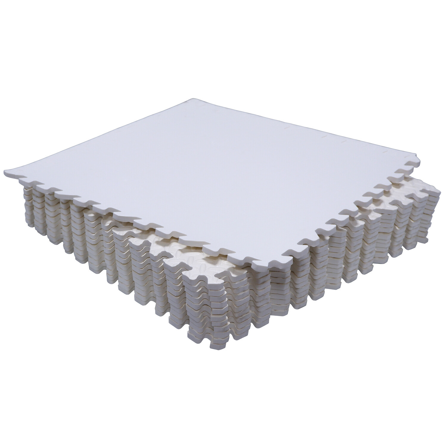12X Gym Floor Mat 24×24 EVA Foam Interlocking Exercise Fitness Puzzle Floor Whit