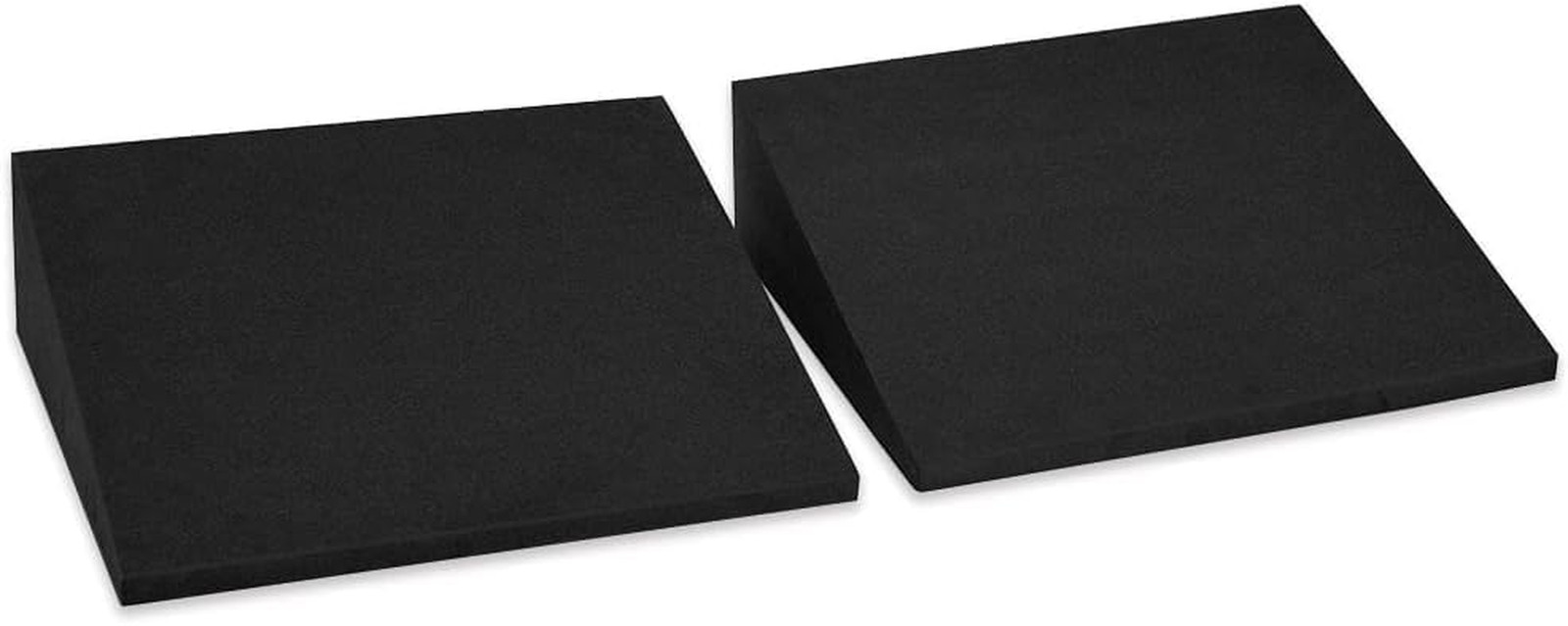 XL Foam Yoga Wedge Blocks, Black, Set of 2, 16.5° Incline, 13&Prime; × 12.75&Prime; × 3.75&Prime;,