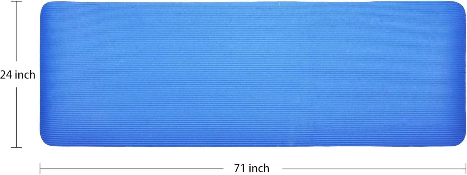 1-Inch Thick Yoga Mat – Extra Cushioned, Double-Sided Non-Slip 72×24