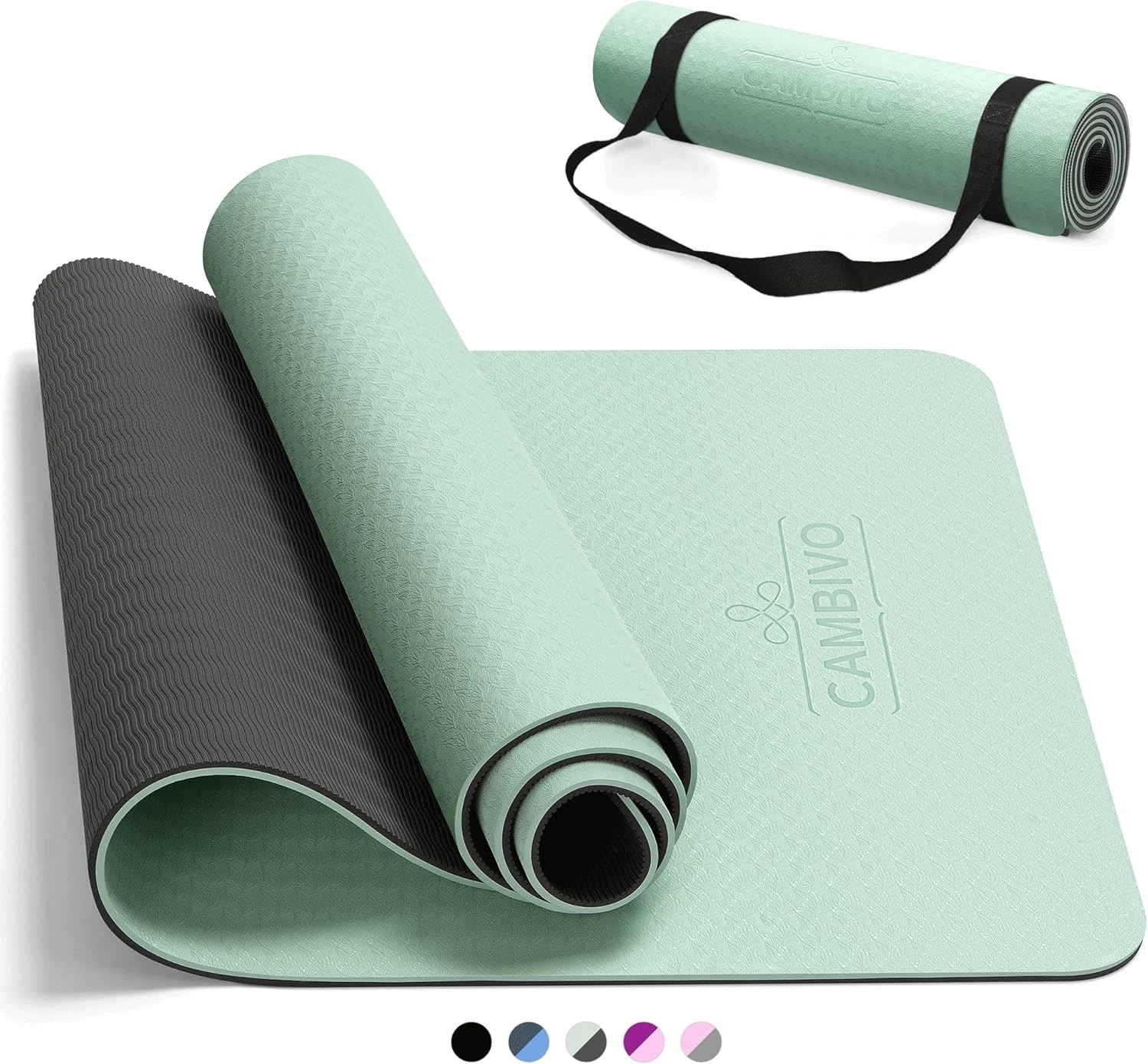 Yoga Mat for Women Men Kids, 1/3 & 1/4 & 2/5 Inch Extra Thick Yoga Mat Non Sl…