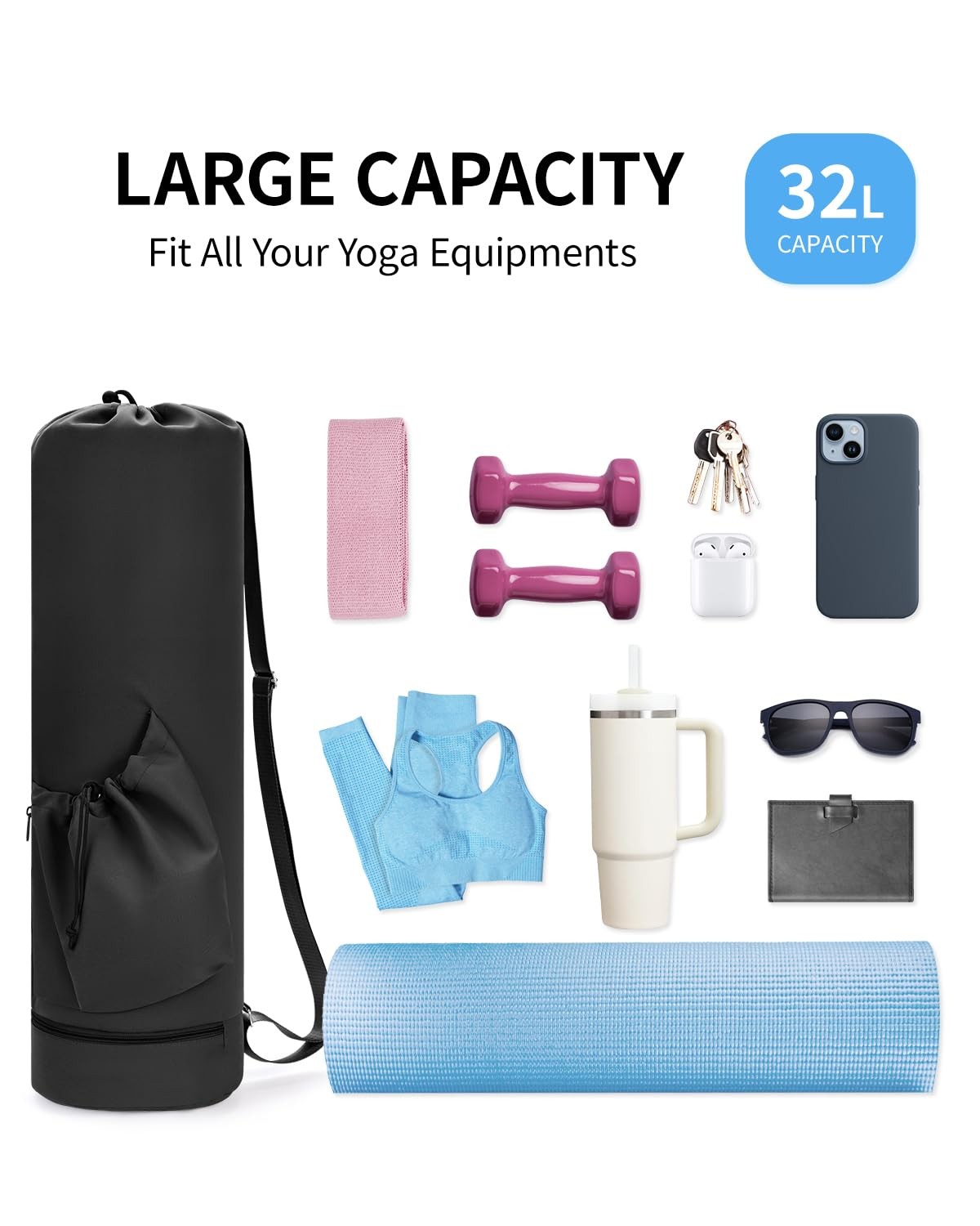 Yoga Mat Bag: Big, Wet-Pocketed, Hydrated, & Ready for Anything (Even Yoga!)