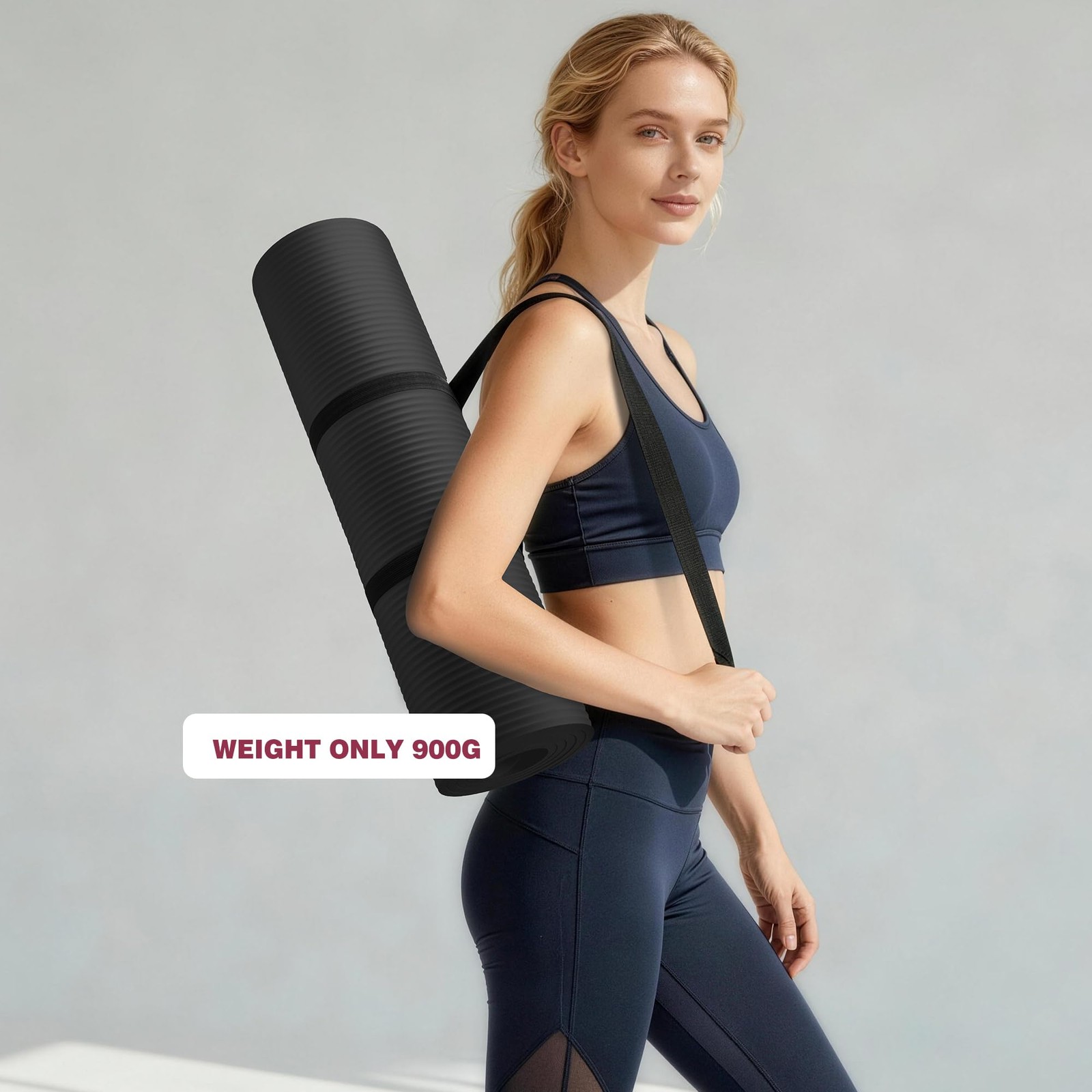 Extra Thick NBR Yoga Mat for Women & Men, 10mm Thick, 72”x24” Large Exercise …