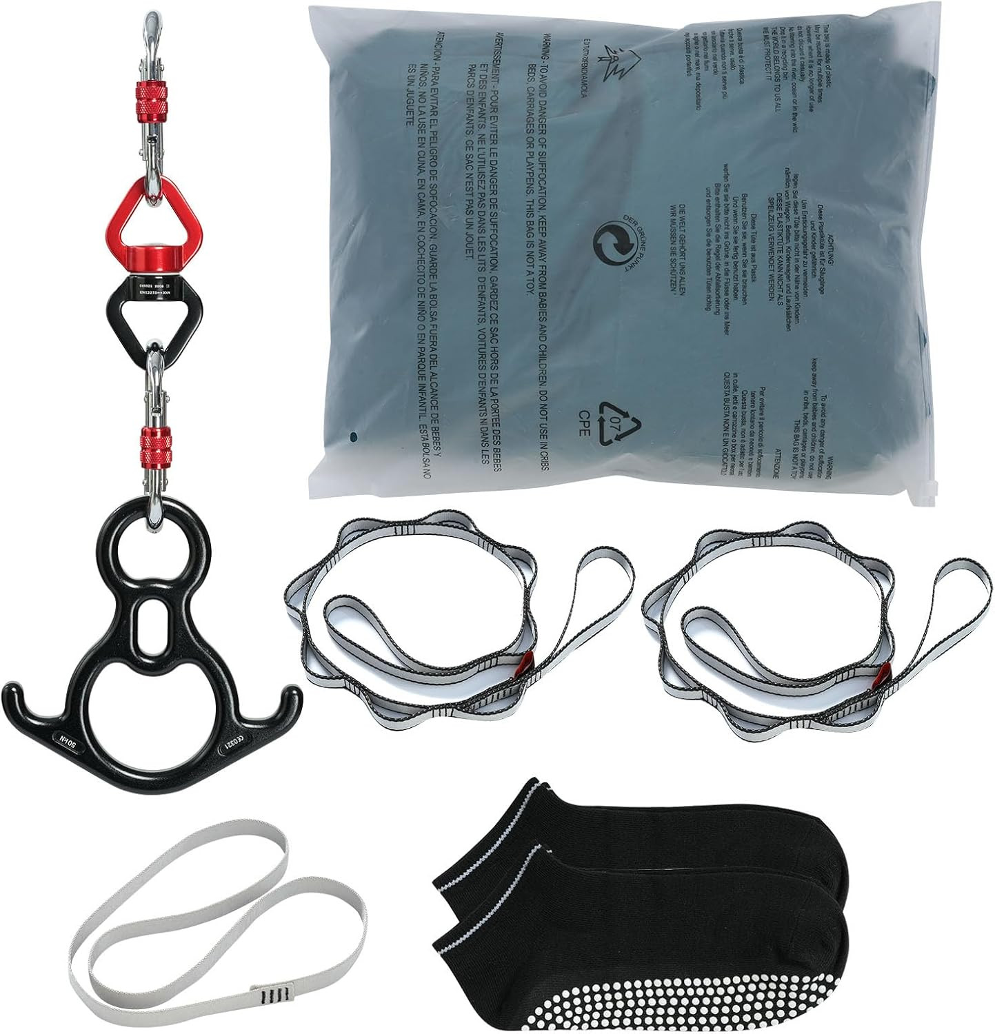Aerial Silk & Yoga Swing, Aerial Yoga Hammock Kit with 100Gsm Nylon Fabric, Full