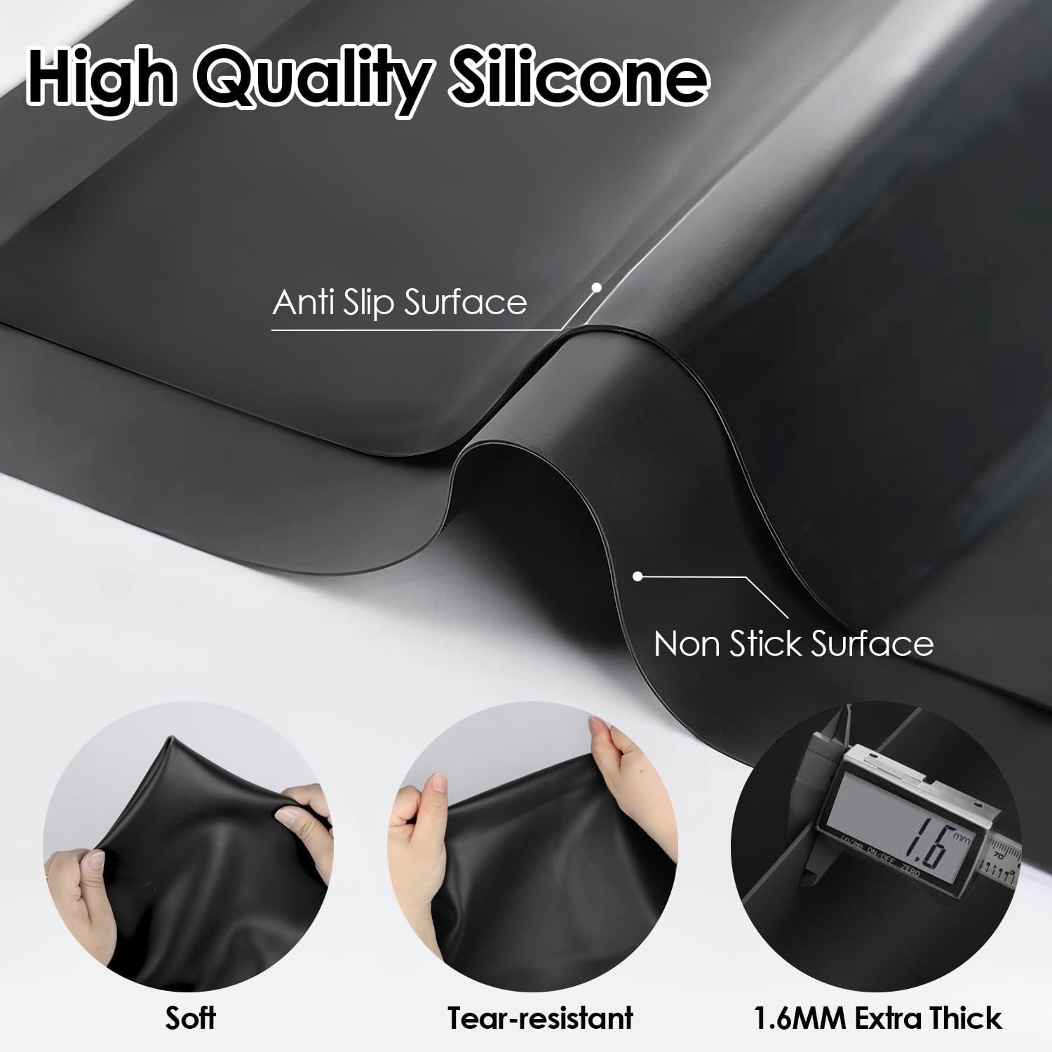 Extra Large Silicone Mat for Kitchen Counter 36&Prime; x 24&Prime; Silicone Table Mat for…