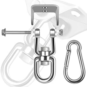 Hammock Hanging Kit,Hanging Chair Hardware 360°Rotating 1000 lb Capacity