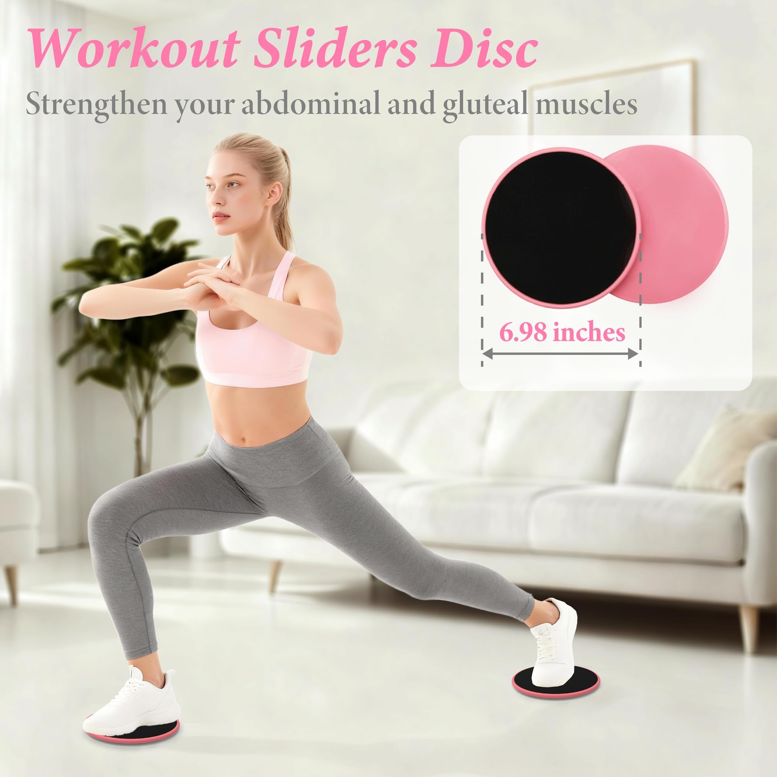 LarFaFa Pilates Kit for Home Workouts, Equipment Ring and Ball Pink