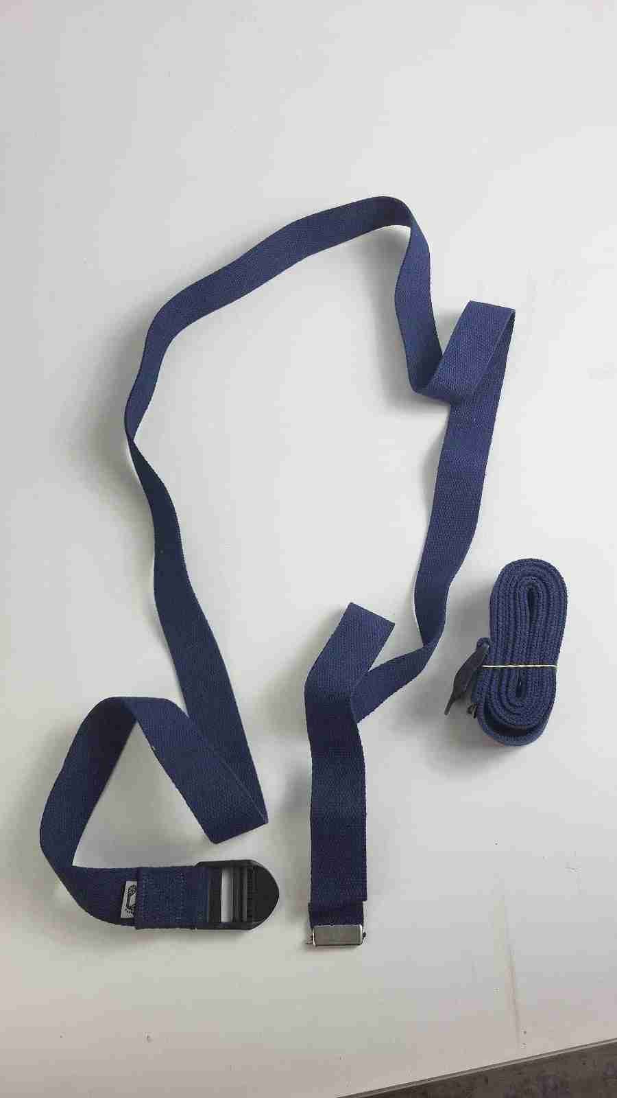 2X Lot – Navy Blue Barefoot Yoga Practice Straps – Cinch Buckle