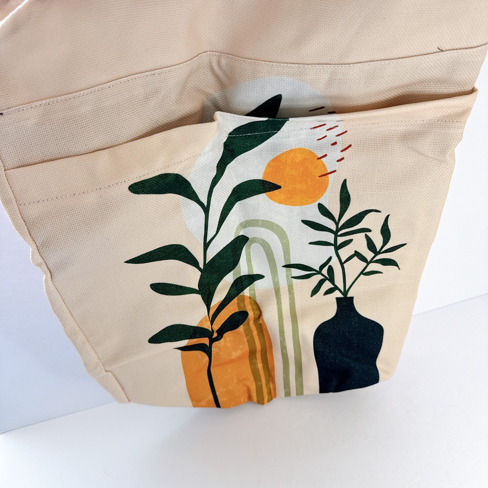Yoga Mat Carrier Bag Boho Plants Tote Shoulder Gym Pilates Pocket Bag