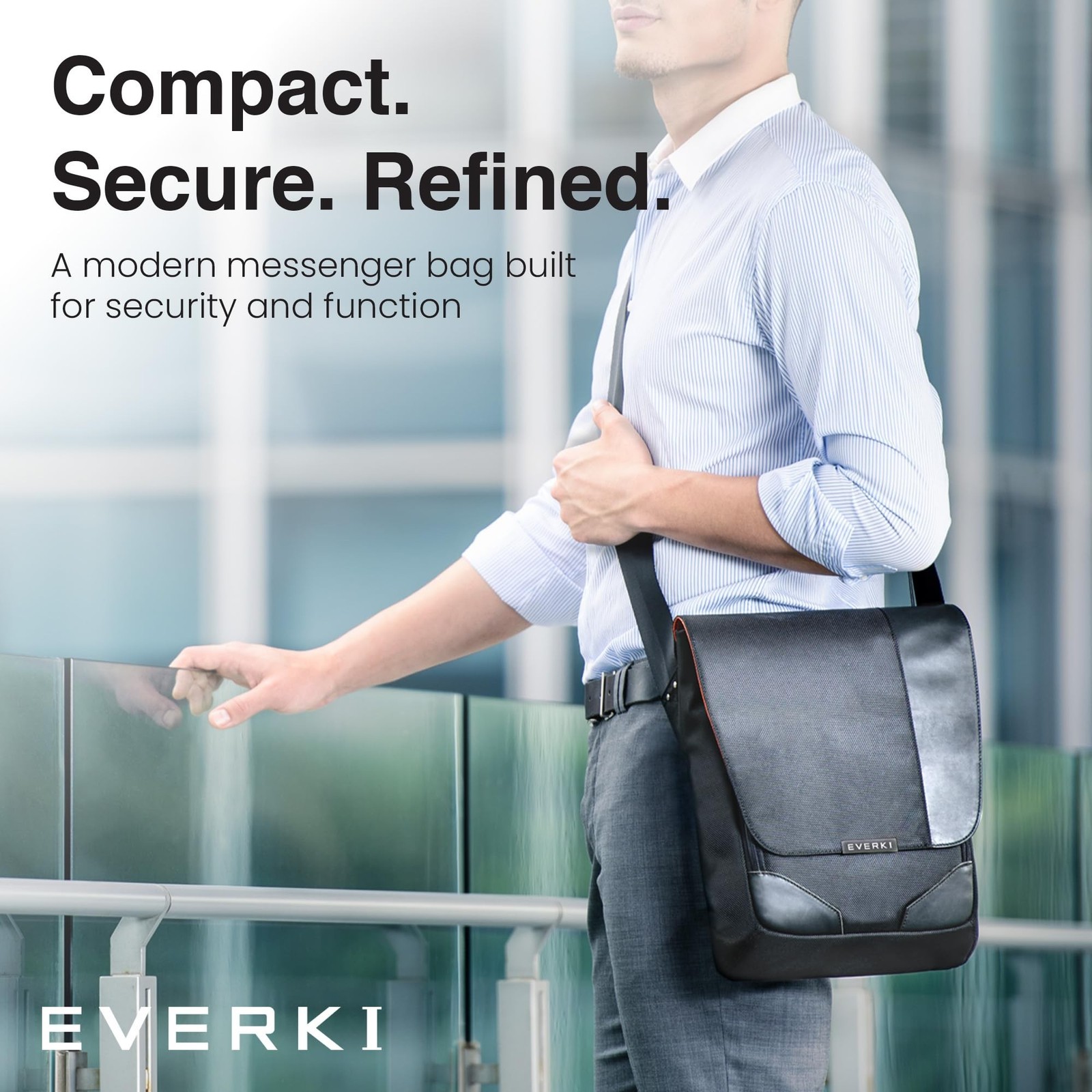 EVERKI Venue X-Large Premium Mini Messenger Bag – Ideal for Mens Crossbody Ba…