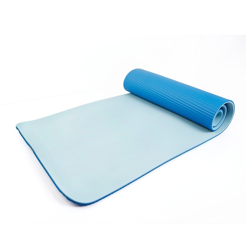 Two Tone Fitness Mat NBR Foam Extra Thick Carry Strap Slip Resistant Yoga New