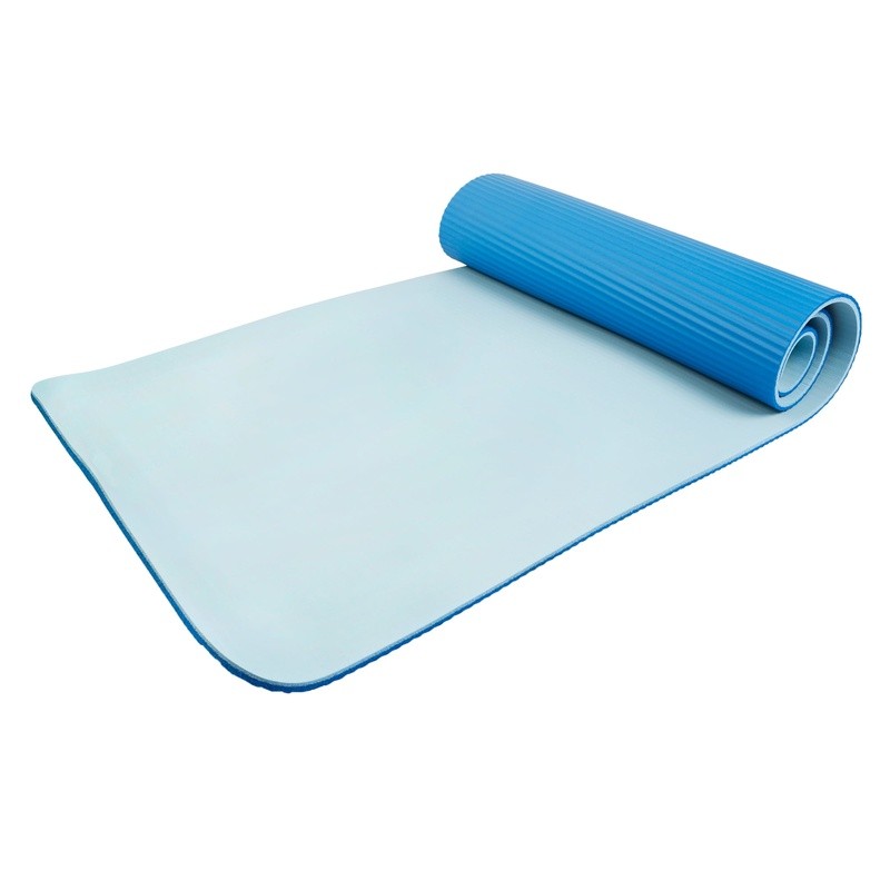 Two Tone Fitness Mat NBR Foam Extra Thick Carry Strap Slip Resistant Yoga New