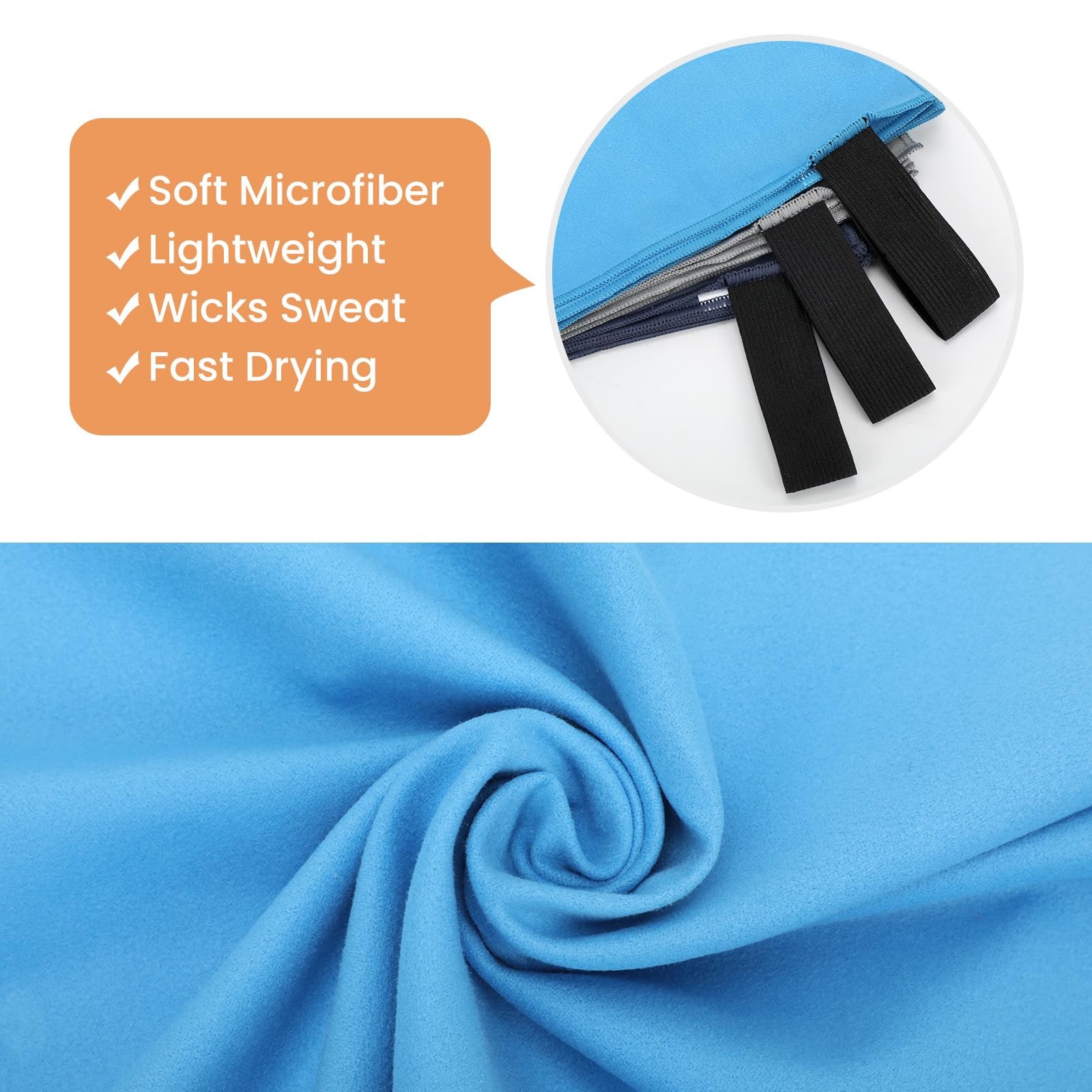 Yaozoon 3 Pack Gym Towel Men Women Quick Dry Microfiber Workout Gear For Body