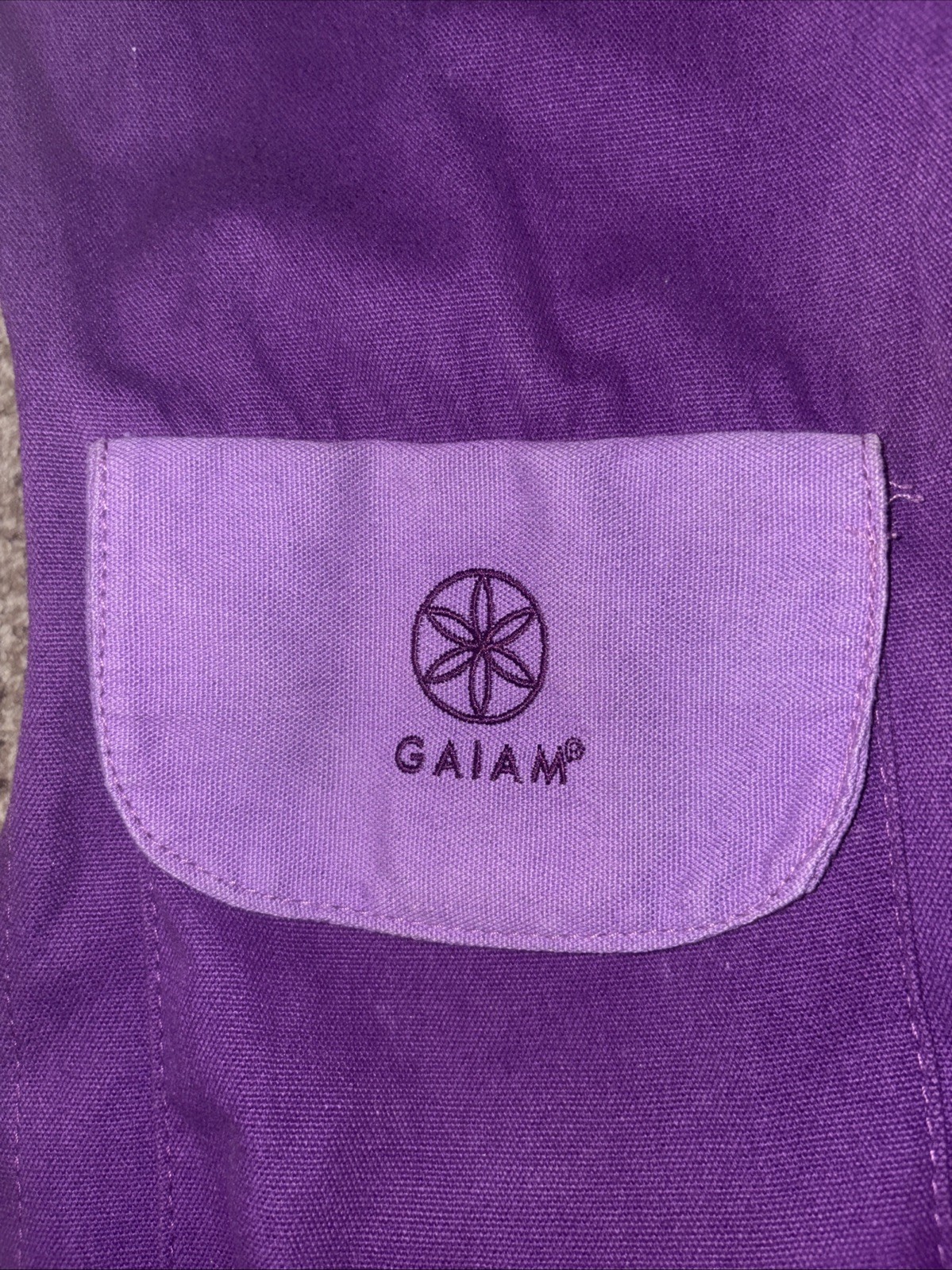 Gaiam Cargo Yoga Mat Bag – Purple Sparkling Grape Full-Zip Canvas Carrier