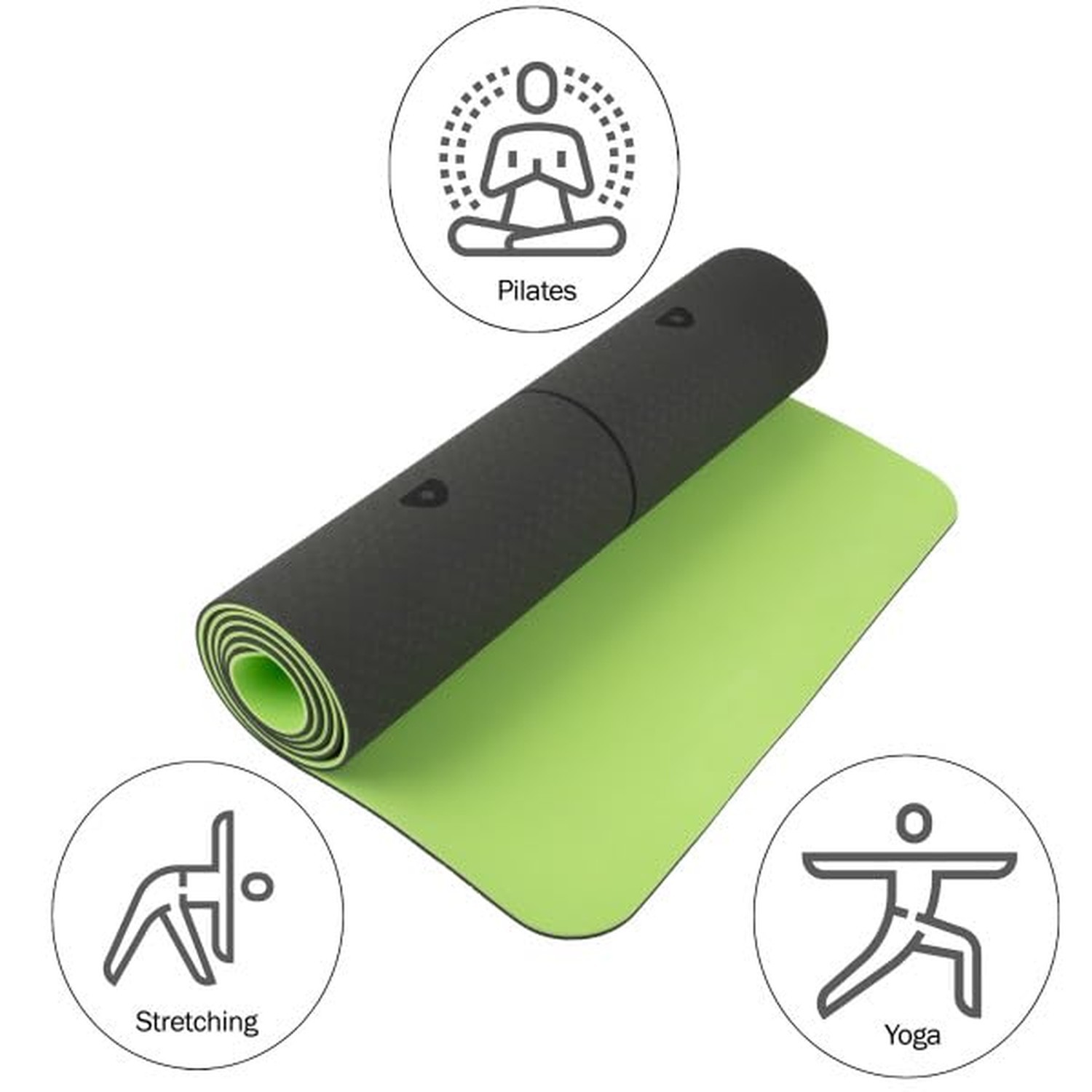 Non-Slip Yoga Mat with Alignment Marks – Lightweight Exercise Mat w… Fas