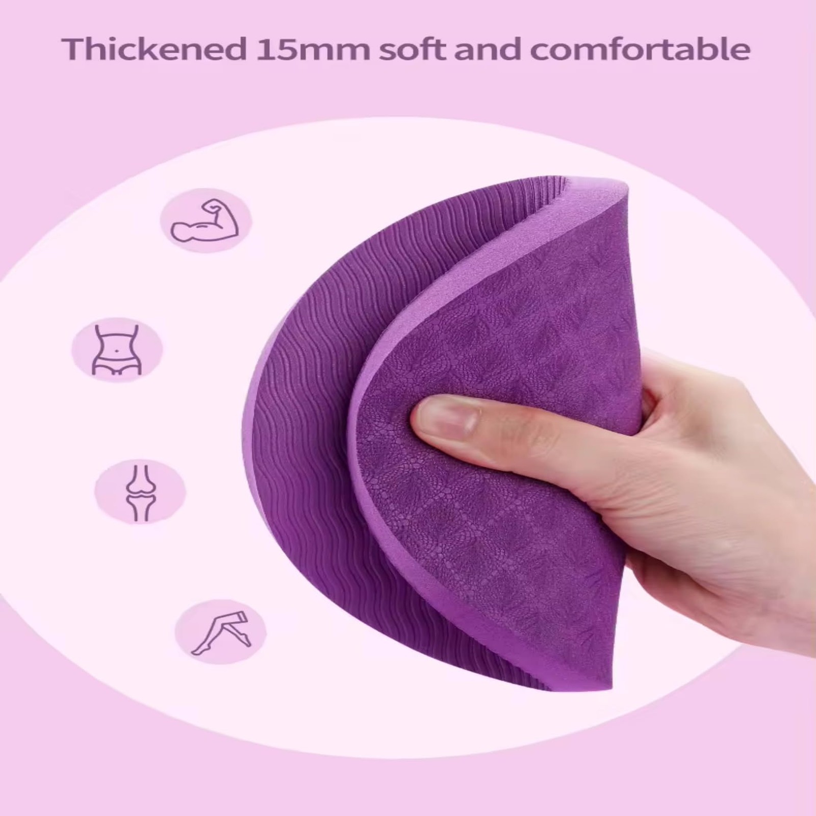 2 PCS Foam Pilates Yoga Knee Guard Support Round Pads Anti Slip Fitness Mat