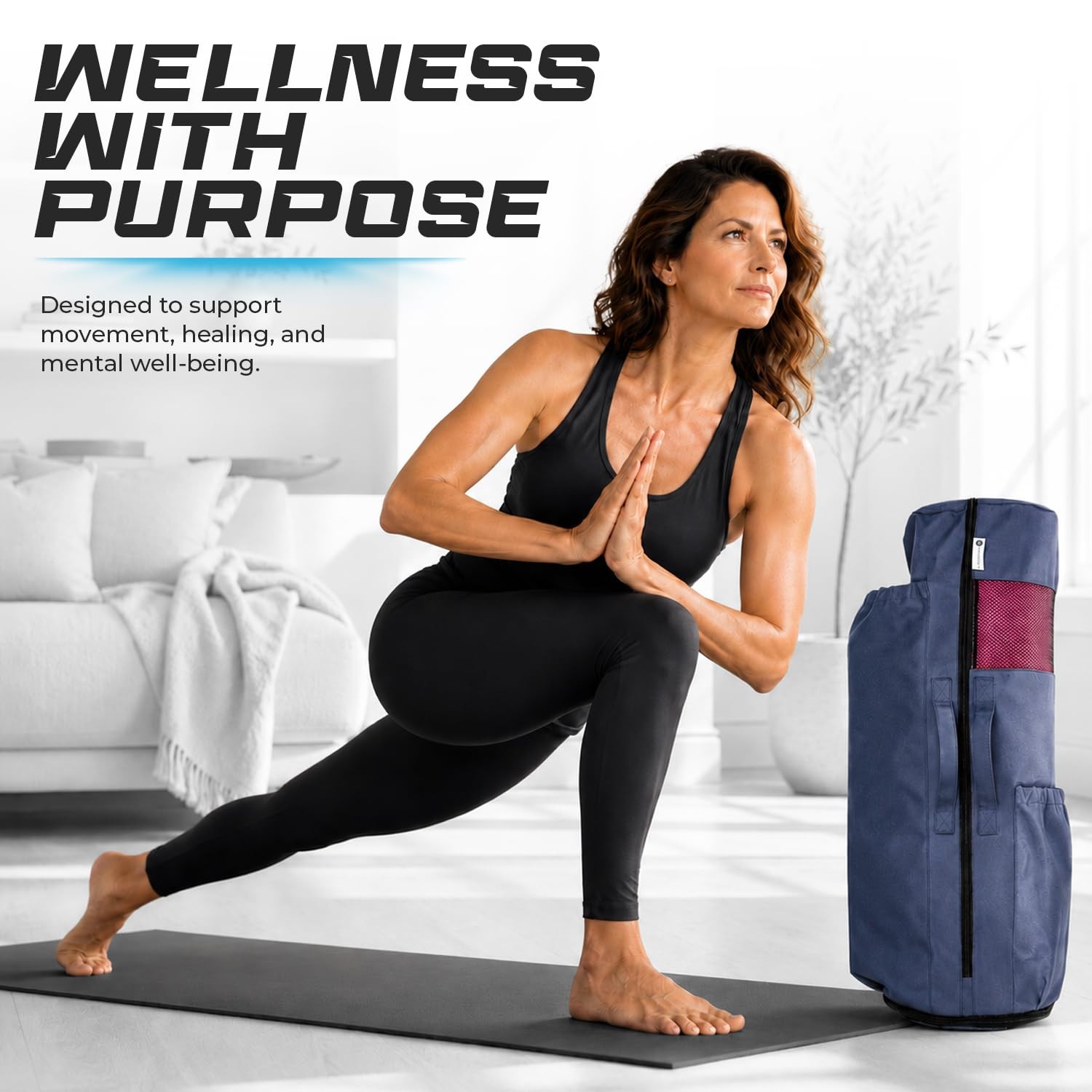 Yoga Mat Bag Carrier for Women and Men – Gym Bag with Yoga Mat Holder, Conver…