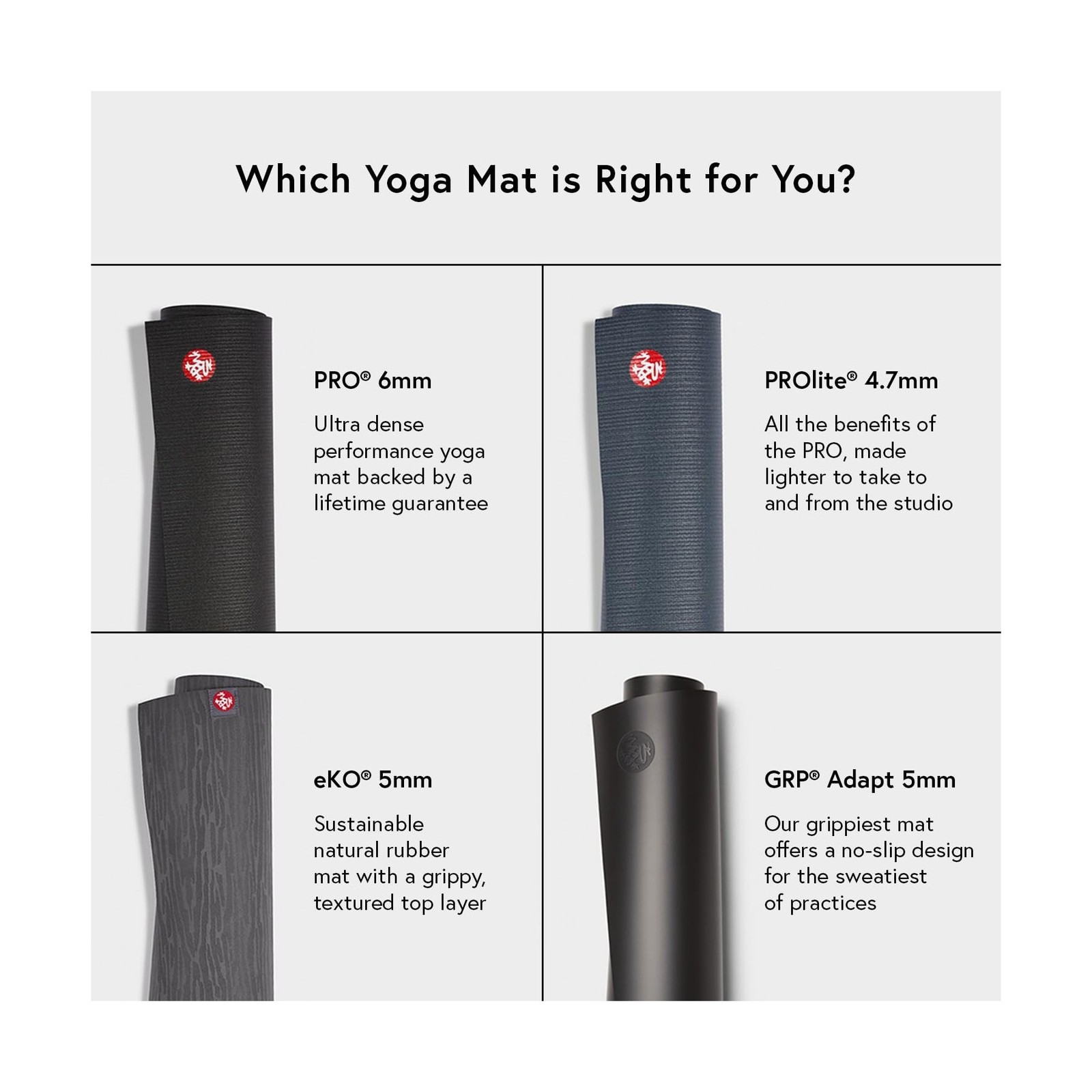 Manduka eKOLite Yoga Mat 71&Prime; – 4mm | Natural Rubber | Eco-Friendly | Soft Tex…