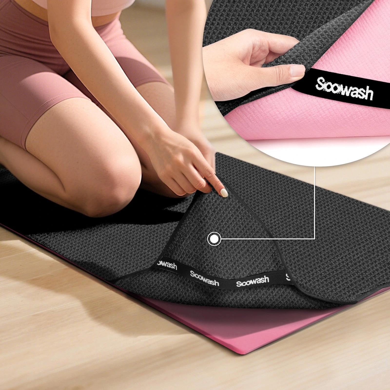 Soowash Hot Yoga Towelmicrofiber Yoga Mat Towels Non Slip For Hot Yoga