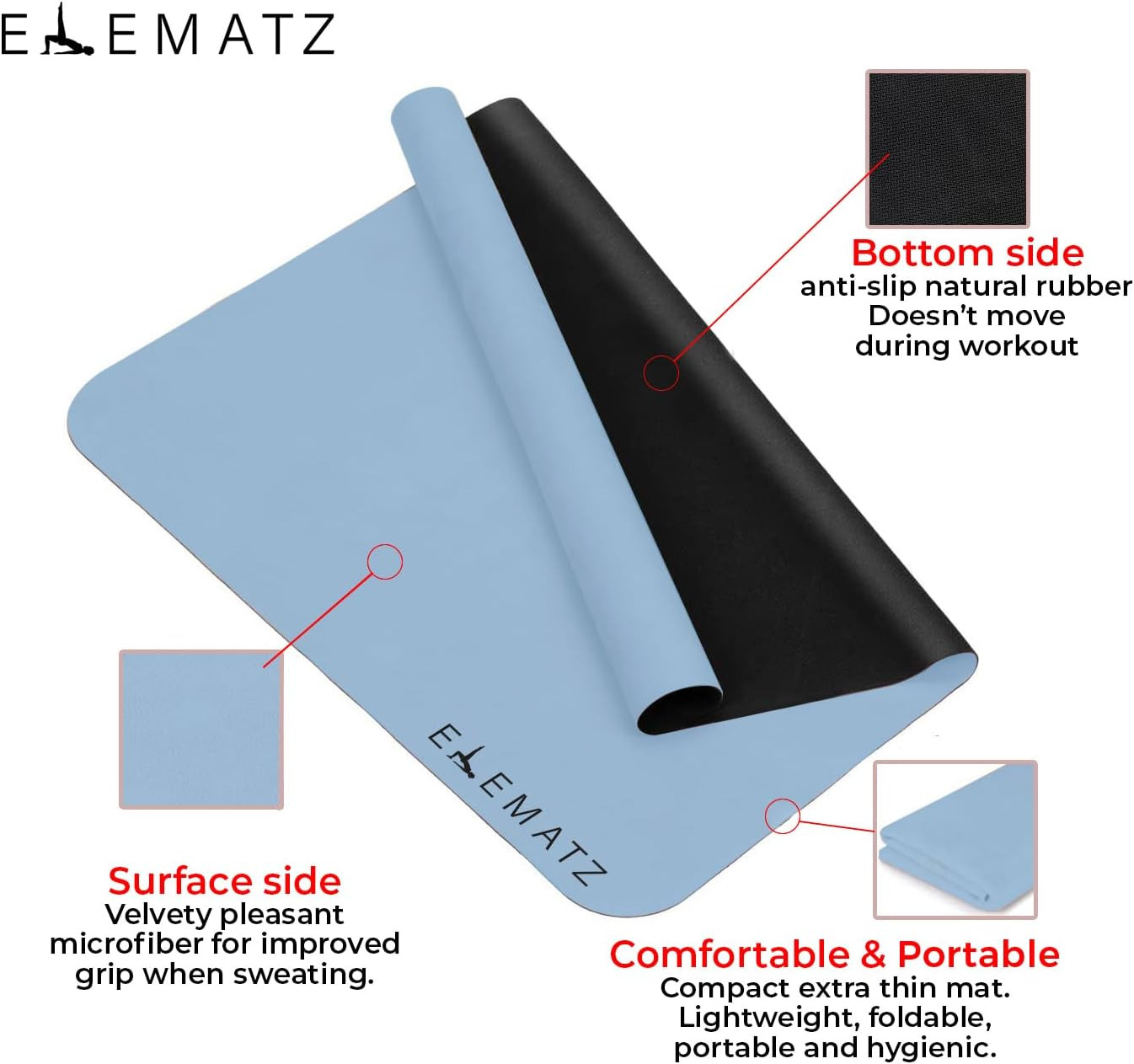 Premium Pilates Reformer Mat – Washable Suede & Rubber, Non-Slip Cover