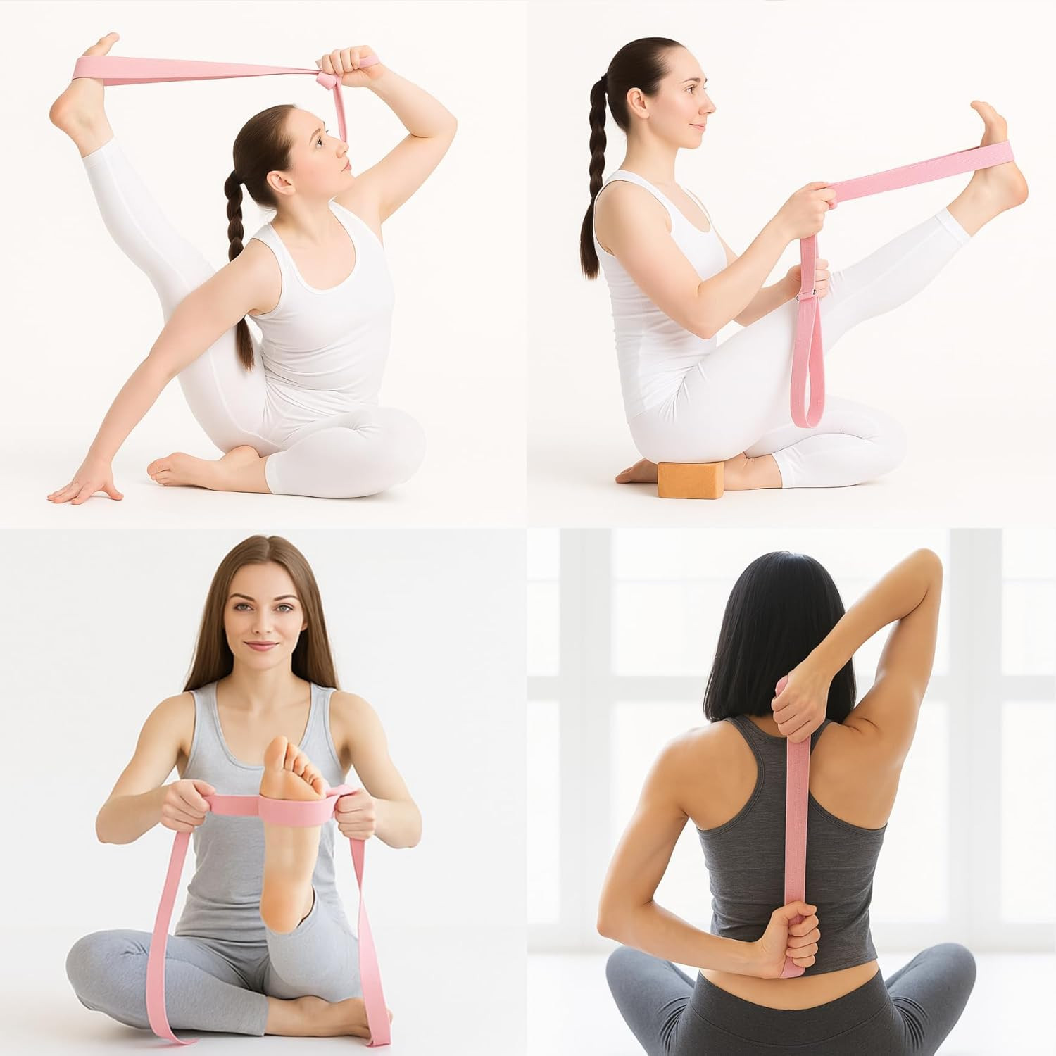 Pilates Ring Circle Set – Workout at Home Workout Equipment Women – Booty Bands