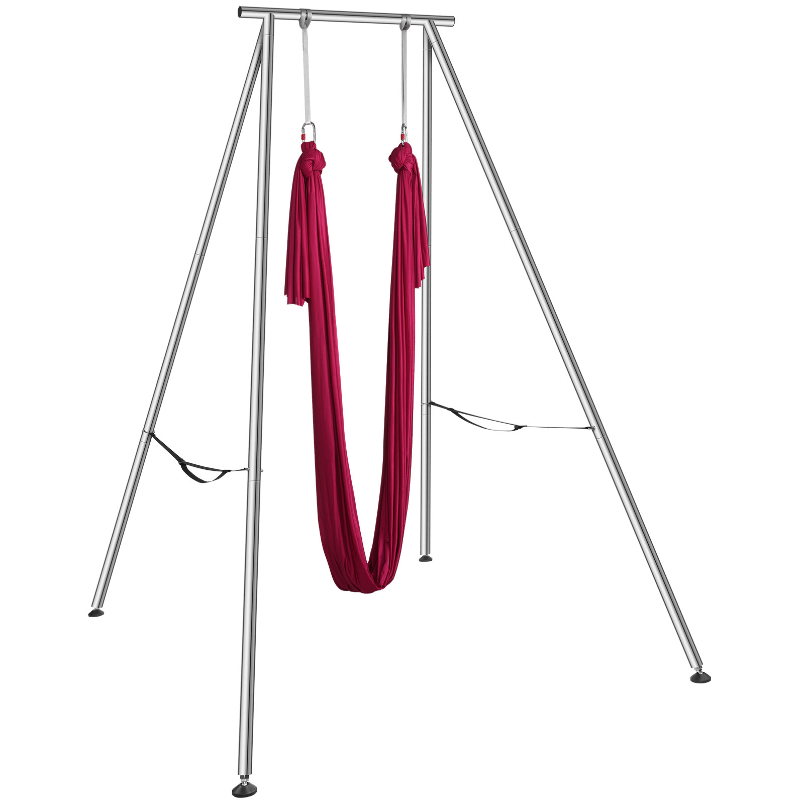 VEVOR Yoga Swing Stand Hammock Aerial Silk Kit 551.15 lbs Load Yoga Frame Red