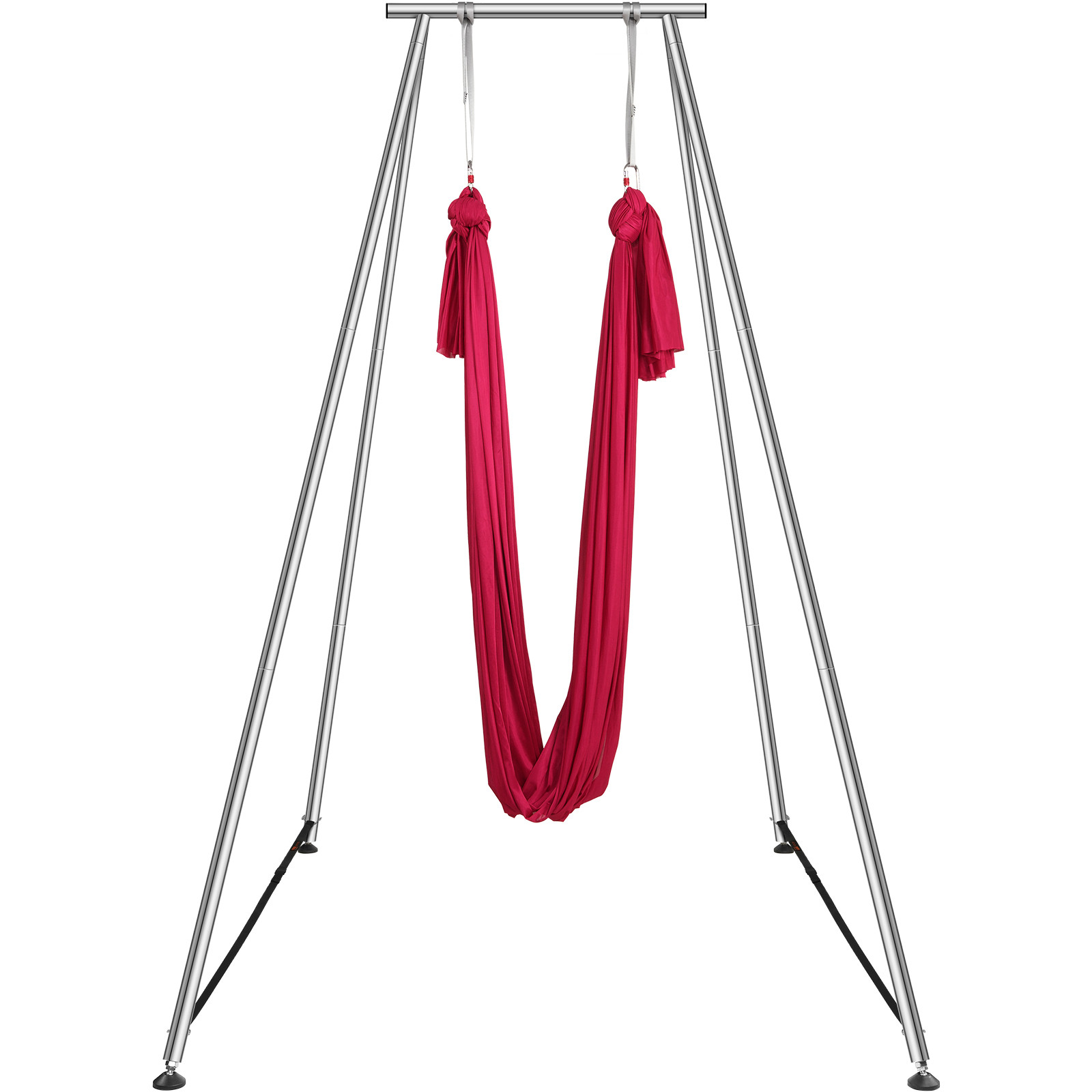 VEVOR Yoga Swing Stand Hammock Aerial Silk Kit 551.15 lbs Load Yoga Frame Red