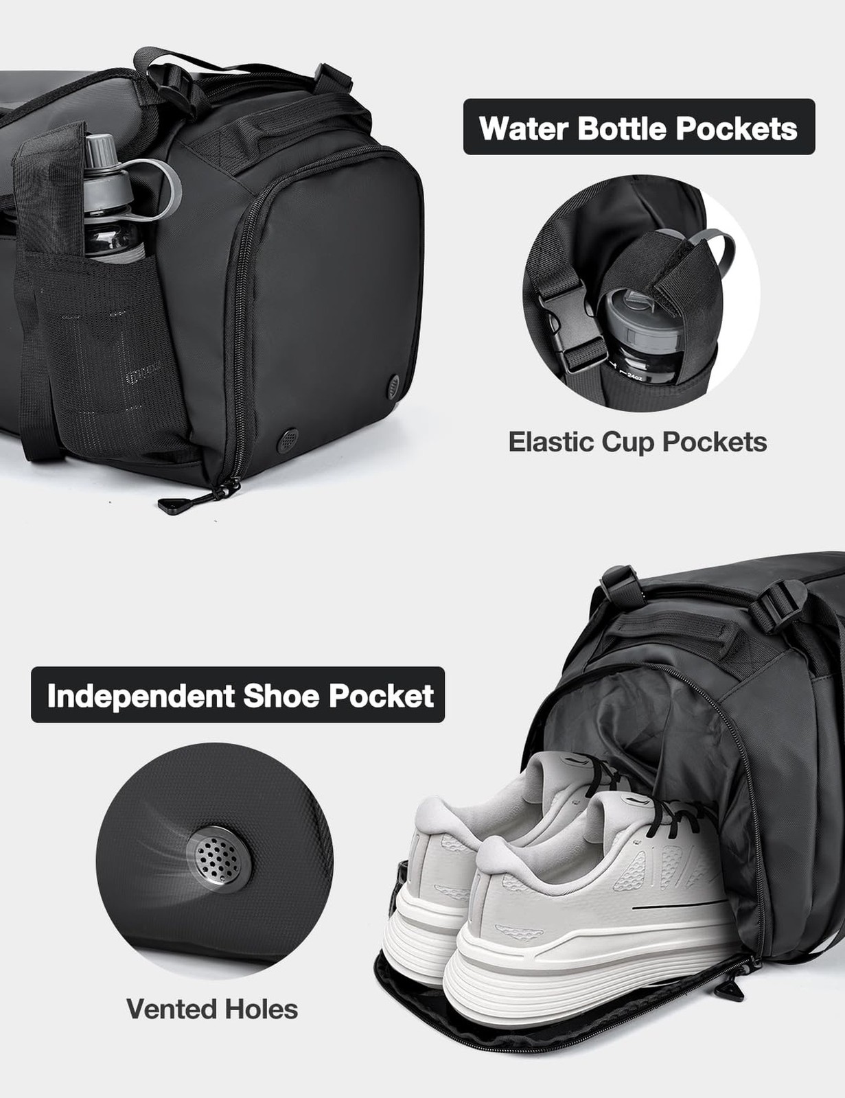 Gym Bag for Men Convertible Large-Capacity Gym Backpack, Water-Resistant Trav…