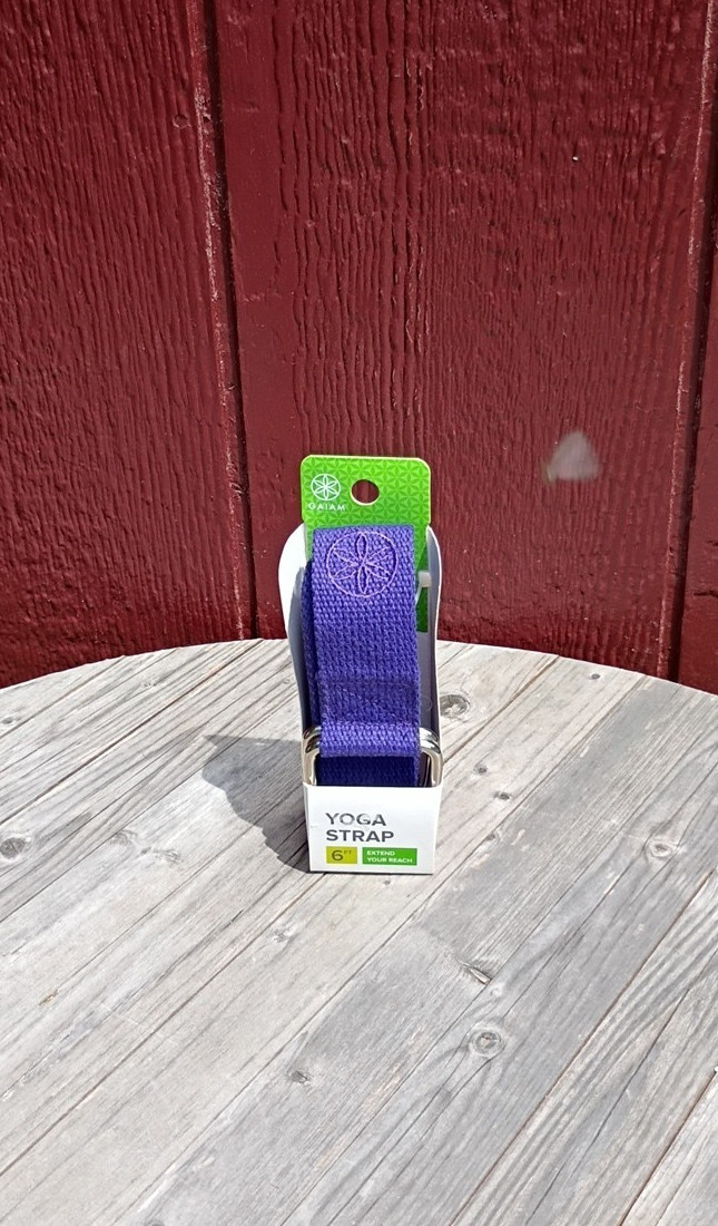 Gaiam 6 Foot Yoga Strap Blue New In Box Stretch Exercise Fitness Strap