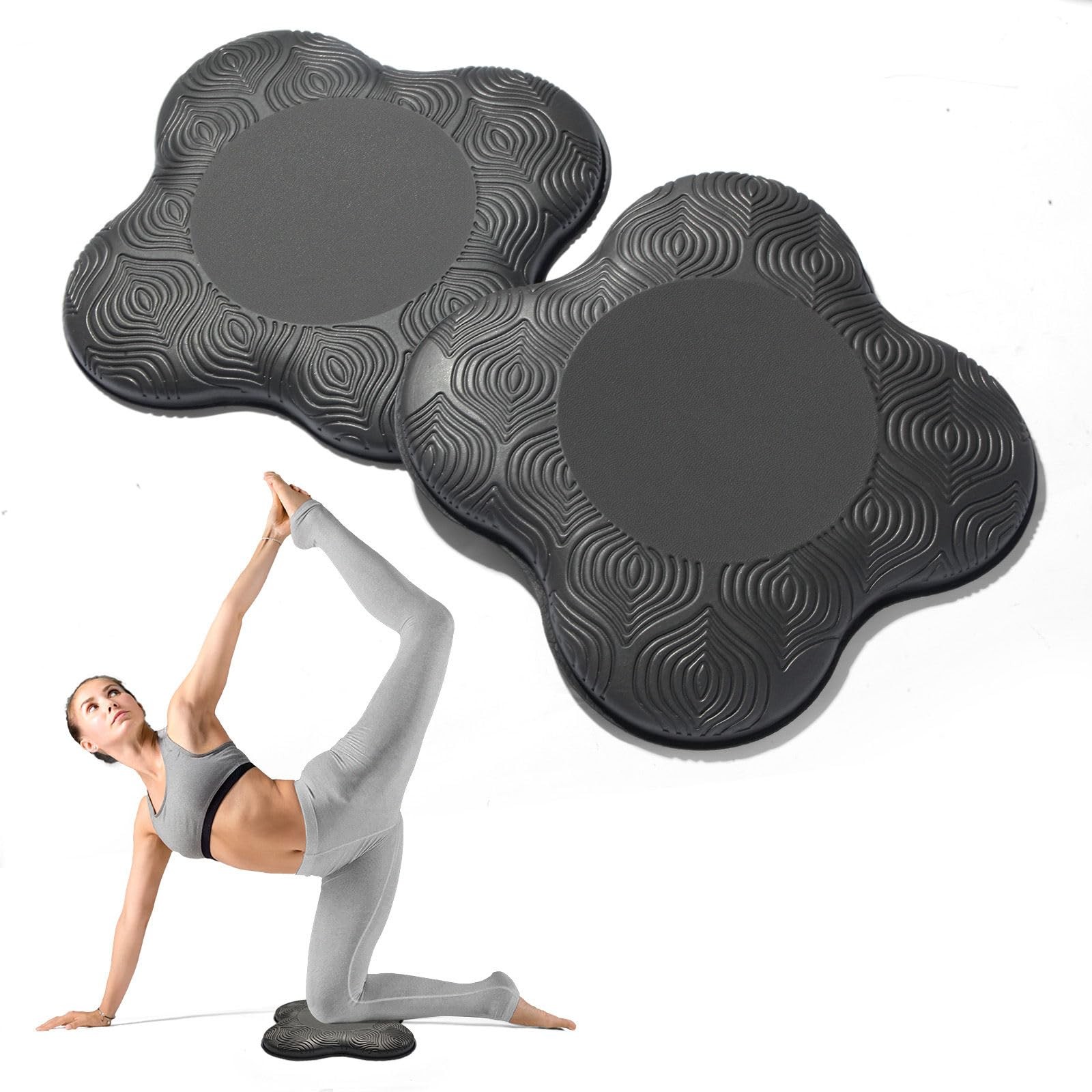 2 Pack Yoga Knee Elbow Cushions, Extra Thick Foam, Kneeling Pads,Pilates,Wrists