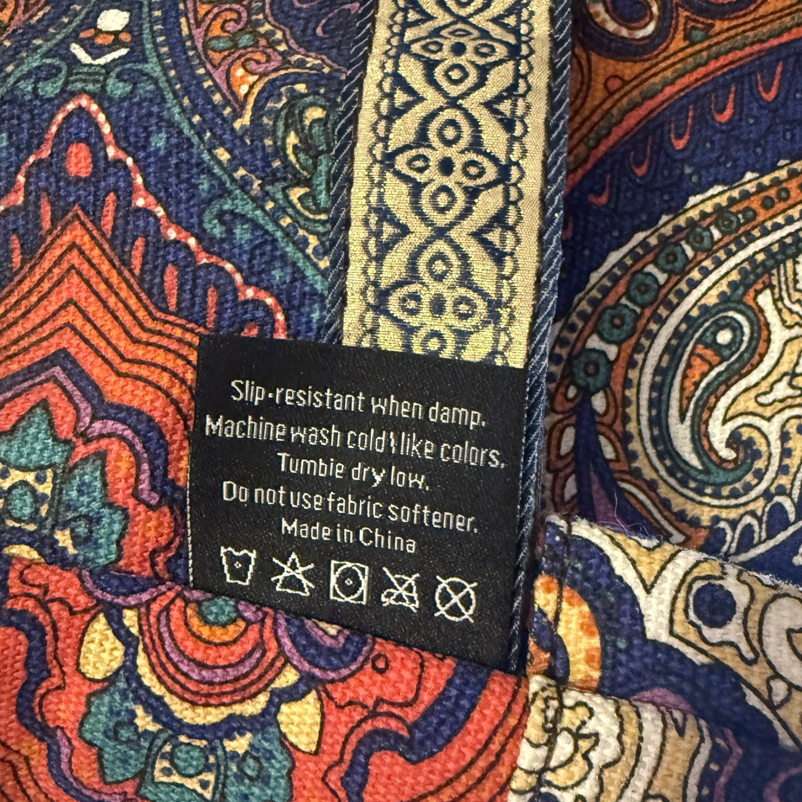 Ewedoos Yoga Mat Bag Mandala Canvas Lined Outside Pouch w/ Zip Pocket
