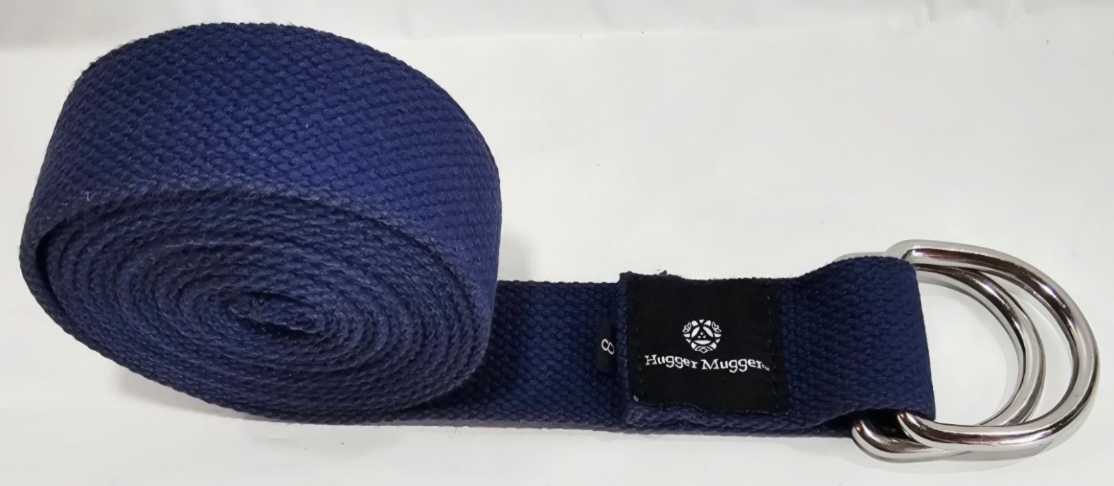 Hugger Mugger D-Ring Yoga Strap 8 Foot Long Blue Cotton EUC