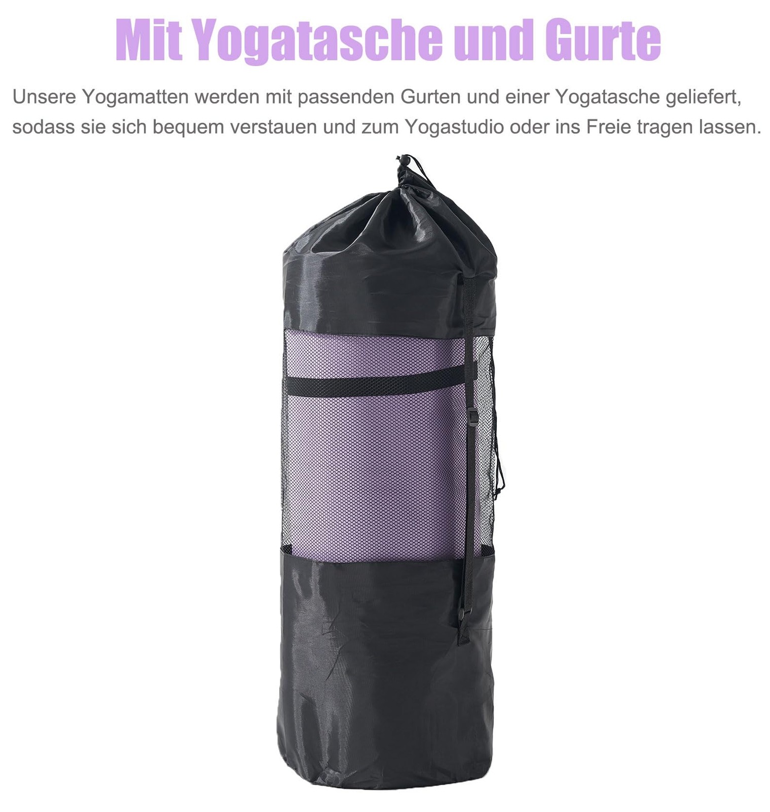 Thick Yoga Mat 195×61×2cm NBR Fitness Mat Gymnastics Mat for Pilates Gym W…