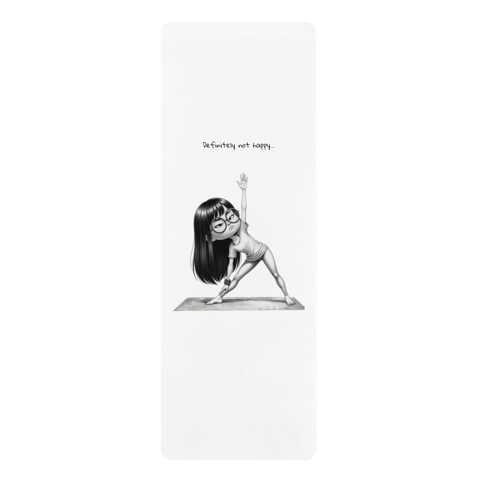 Rubber Yoga Mat « Definitely Not Happy »