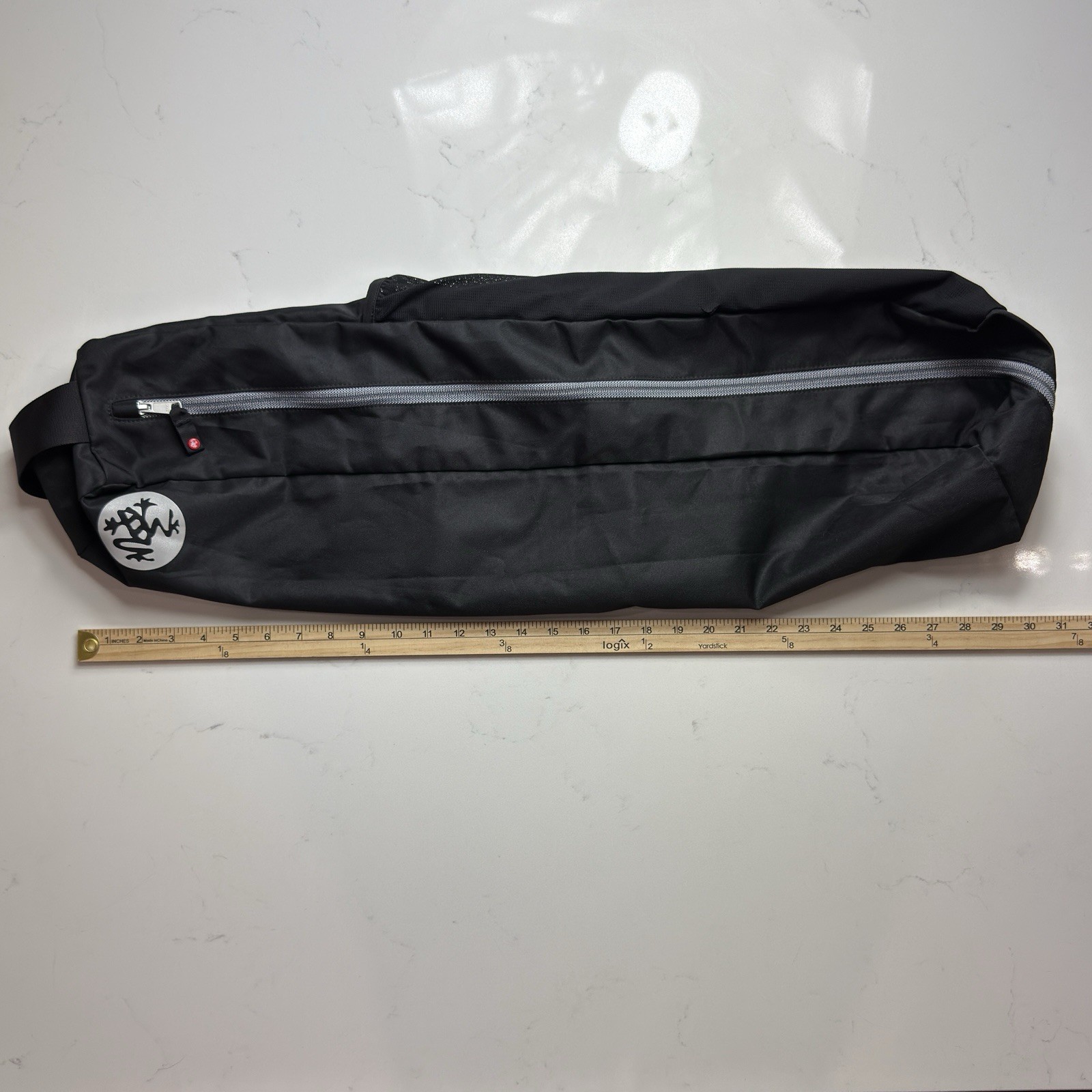 Manduka Go Steady Large Yoga Mat Carrier In Black Shoulder Bag Foldable Compact