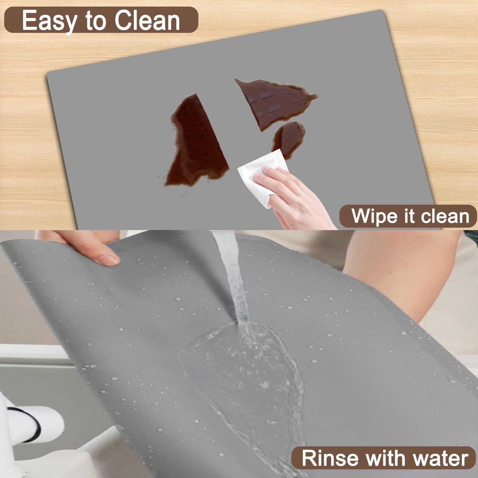 47.3 »x23.6 »(120cmx60cm) Extra Large Silicone Mat for Kitchen Counter, 1.4MM…
