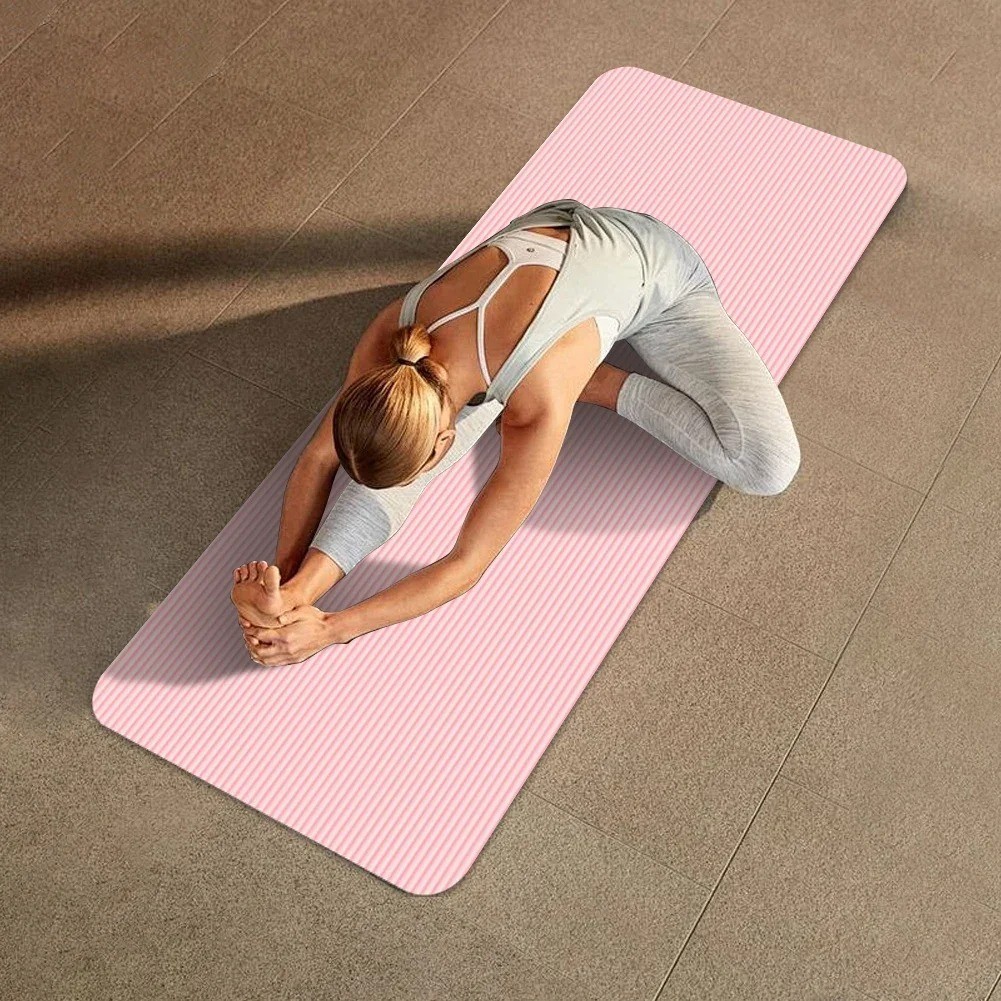 Yoga Mat Non Slip Exercise Mat Thick Solid Color Fitness Mat Yoga Workout Mat Mu
