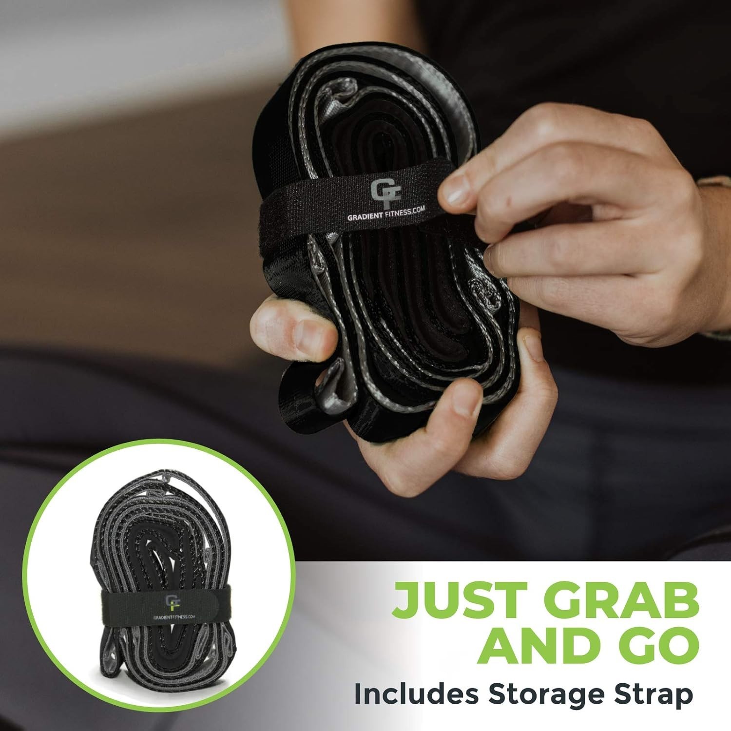 Stretching Strap for Physical Therapy, 12 Multi-Loop Stretch Strap 1&Prime; W x 8&prime; …