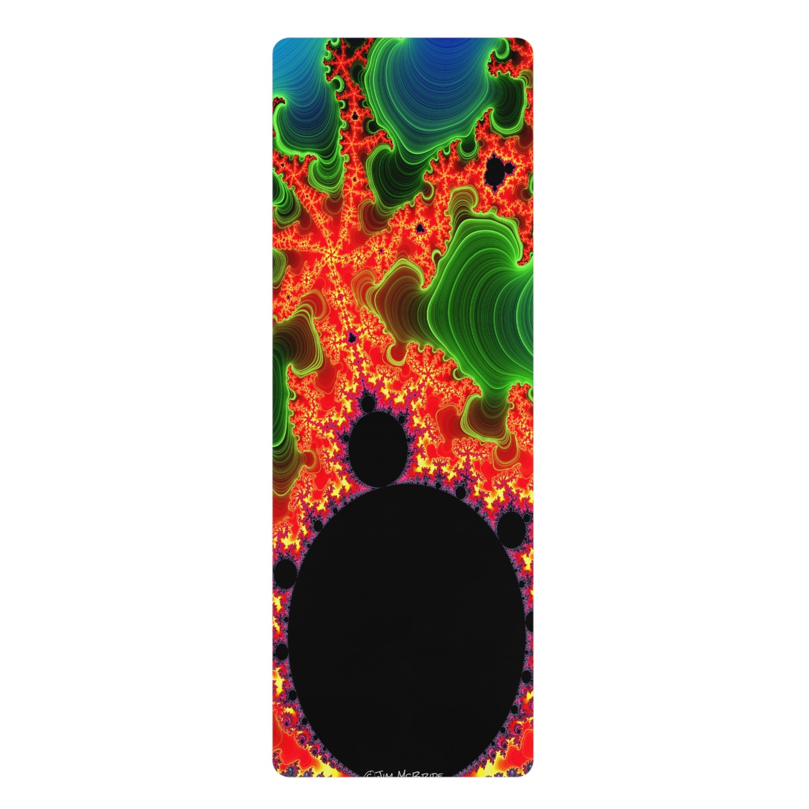 Yoga Mat, Sacred Geometry Mandala, Fractal Psychedelic Mat, Trippy Exercise Mat